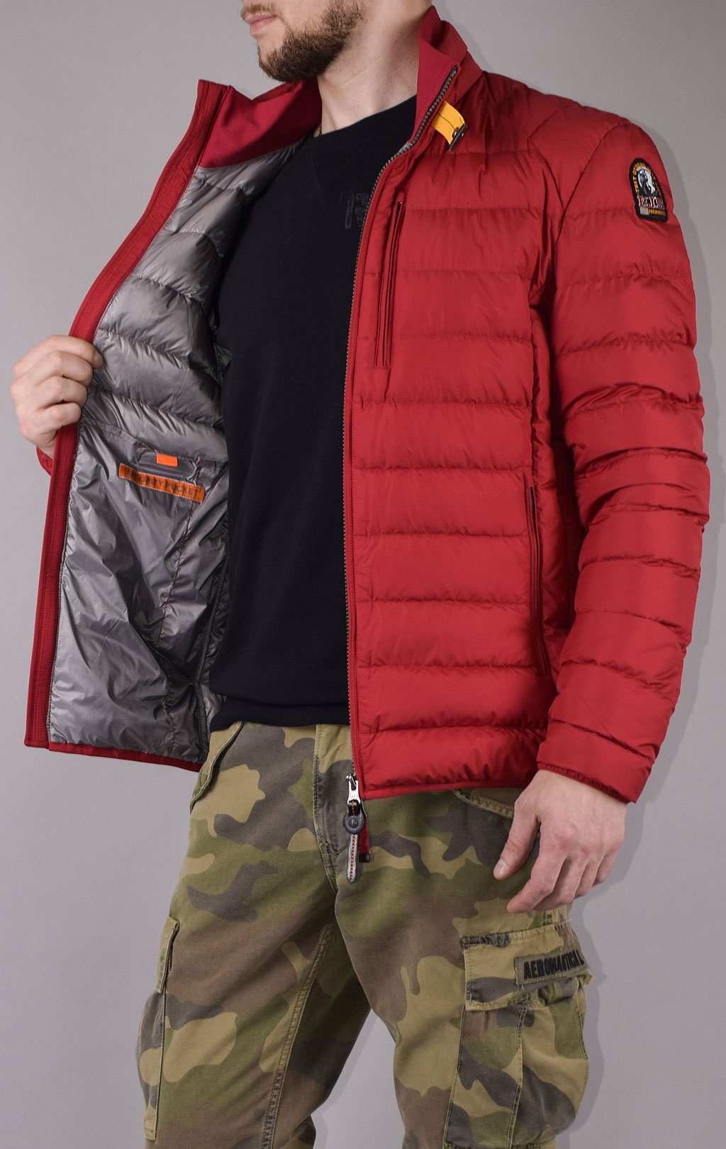 Куртка-пуховик лёгкая PARAJUMPERS UGO FW 19/20 scarlet 