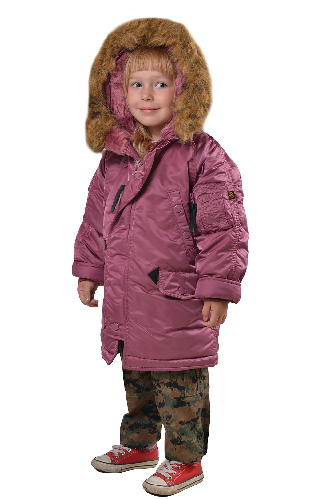Детская аляска длинная ALPHA INDUSTRIES N-3B CLASSIC tulip 