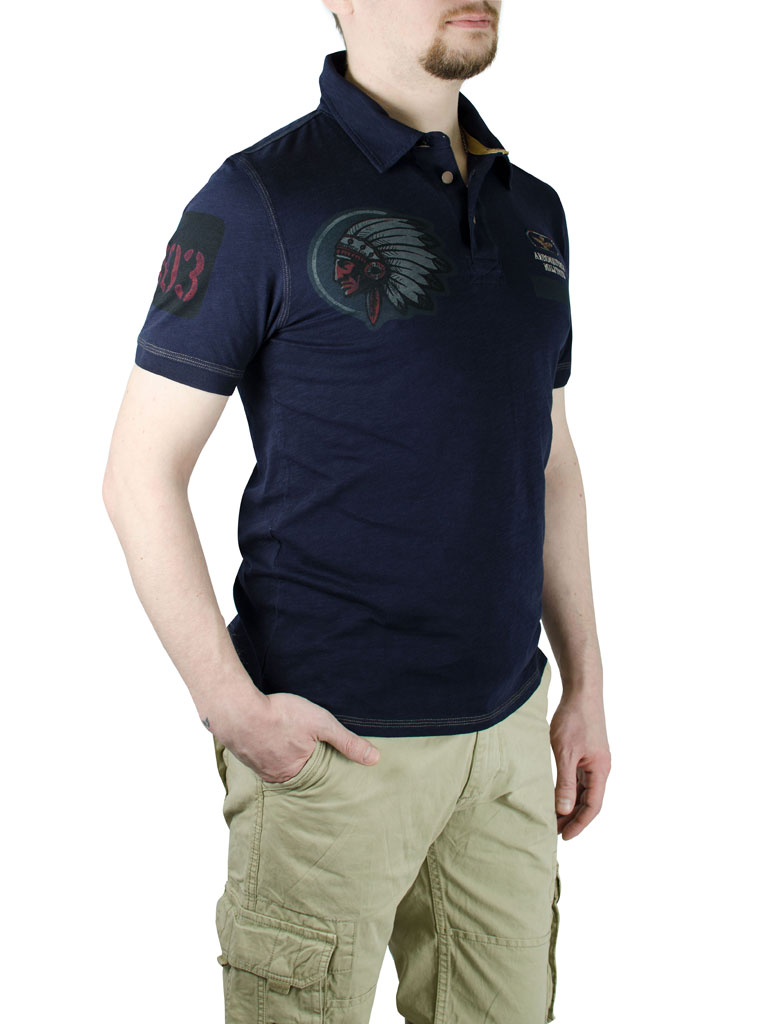 Футболка-поло AERONAUTICA MILITARE blue navy (PO 1133) 