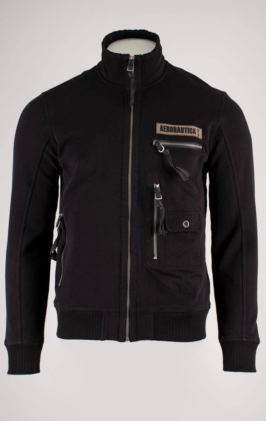 Олимпийка AERONAUTICA MILITARE big size FW 25/26/TR jet black (FE 2069) 