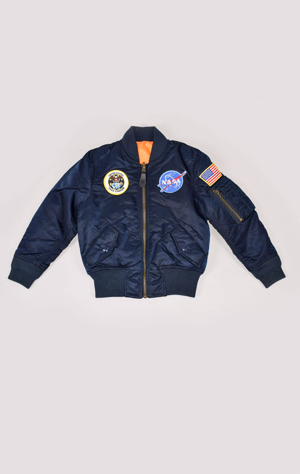 Детская куртка-бомбер лётная ALPHA INDUSTRIES MA-1 Youth NASA FW 21/22 m rep. blue 