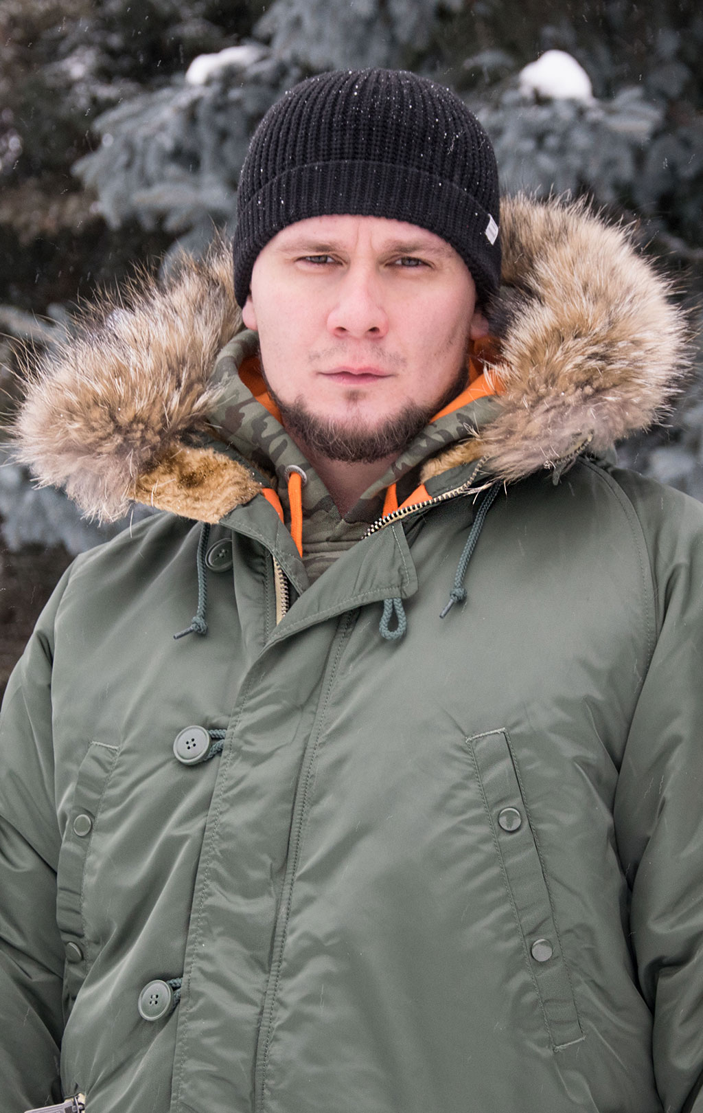 Аляска ALPHA INDUSTRIES N-3B ART VF натур. мех sage green 