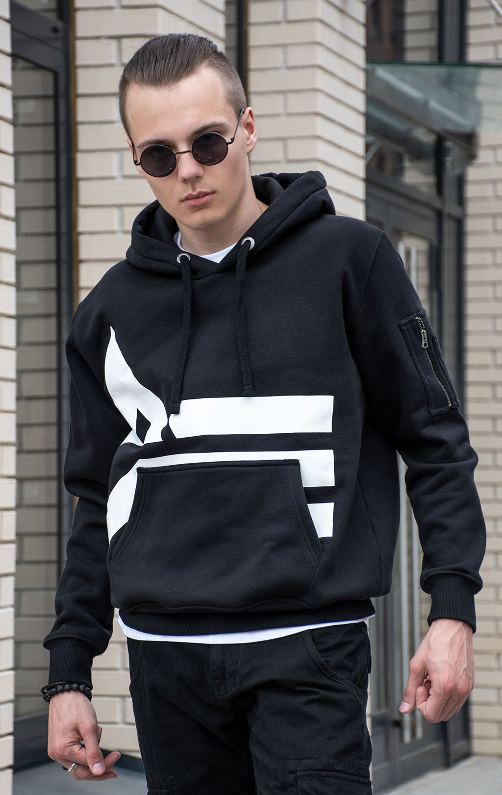 Толстовка ALPHA INDUSTRIES SIDE LOGO HOODY black 