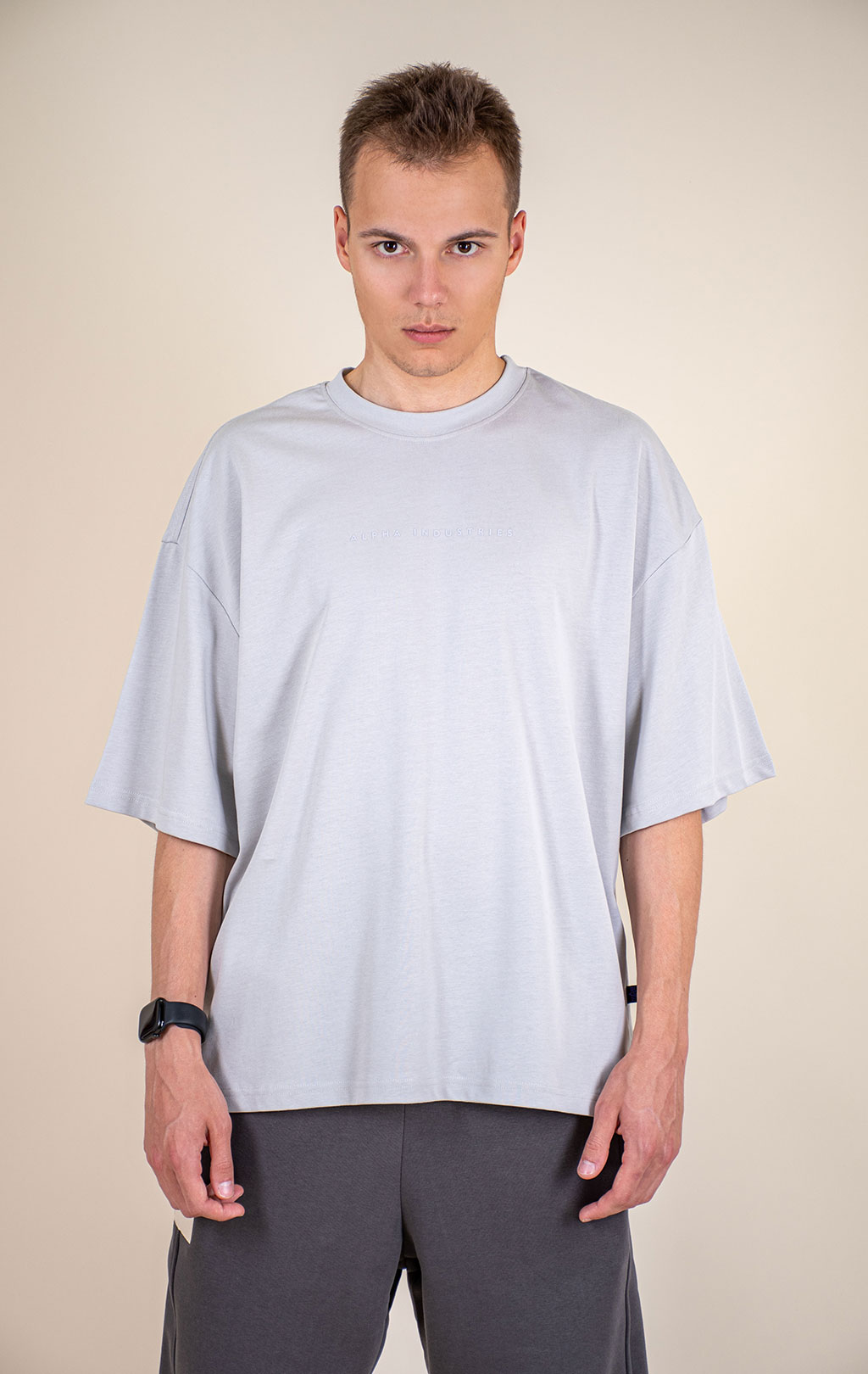 Футболка ALPHA INDUSTRIES BASE T pastel grey 