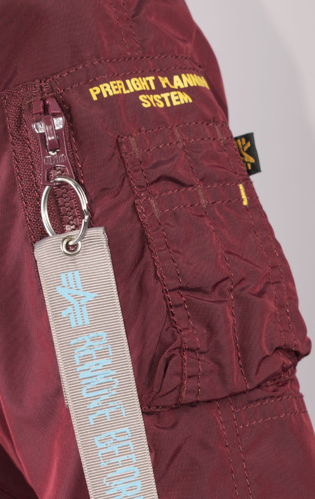 Женская аляска ALPHA INDUSTRIES N-3B PPS натур. мех burgundy 