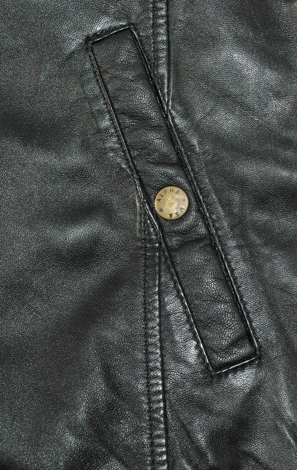 Куртка-бомбер лётная ALPHA INDUSTRIES MA-1 D-Tec leather кожа black 