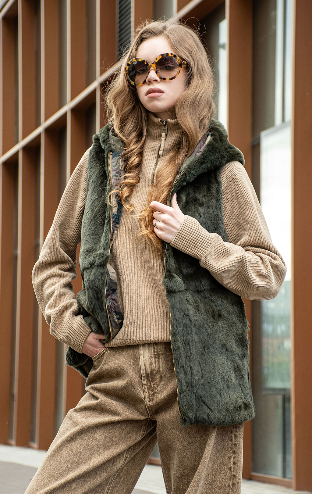 Женская парка AKTUAL QUEEN army green 