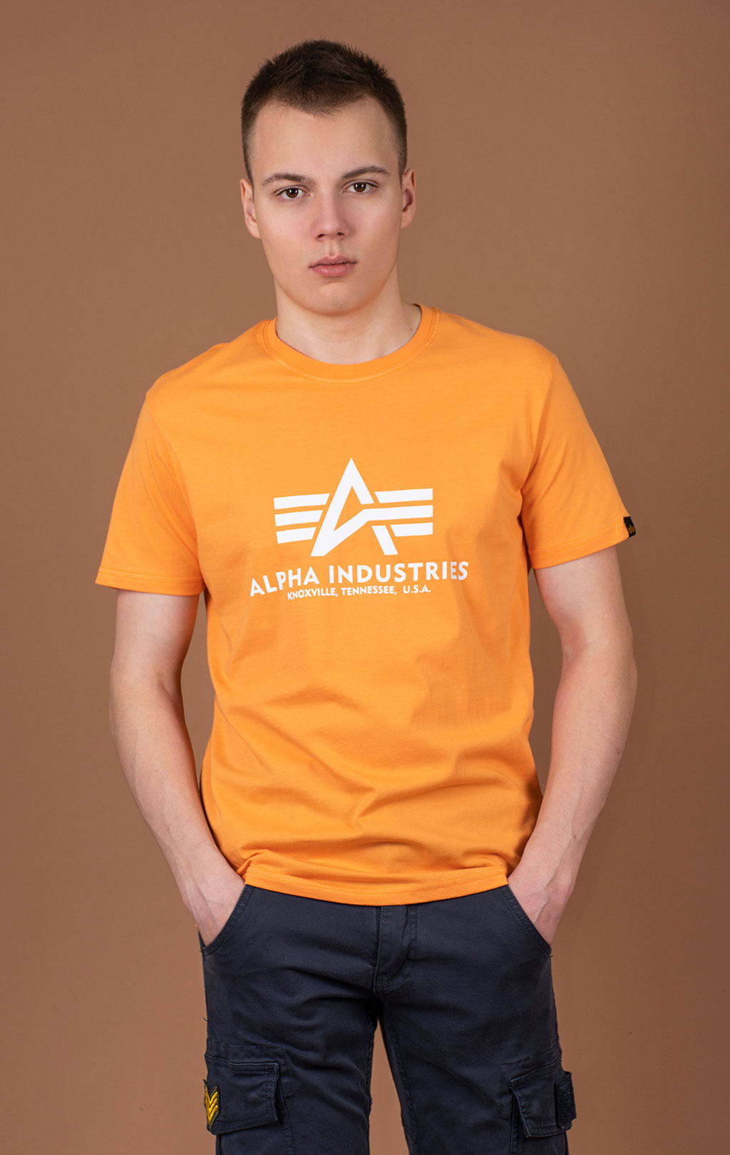 Футболка ALPHA INDUSTRIES BASIC T tangerine 