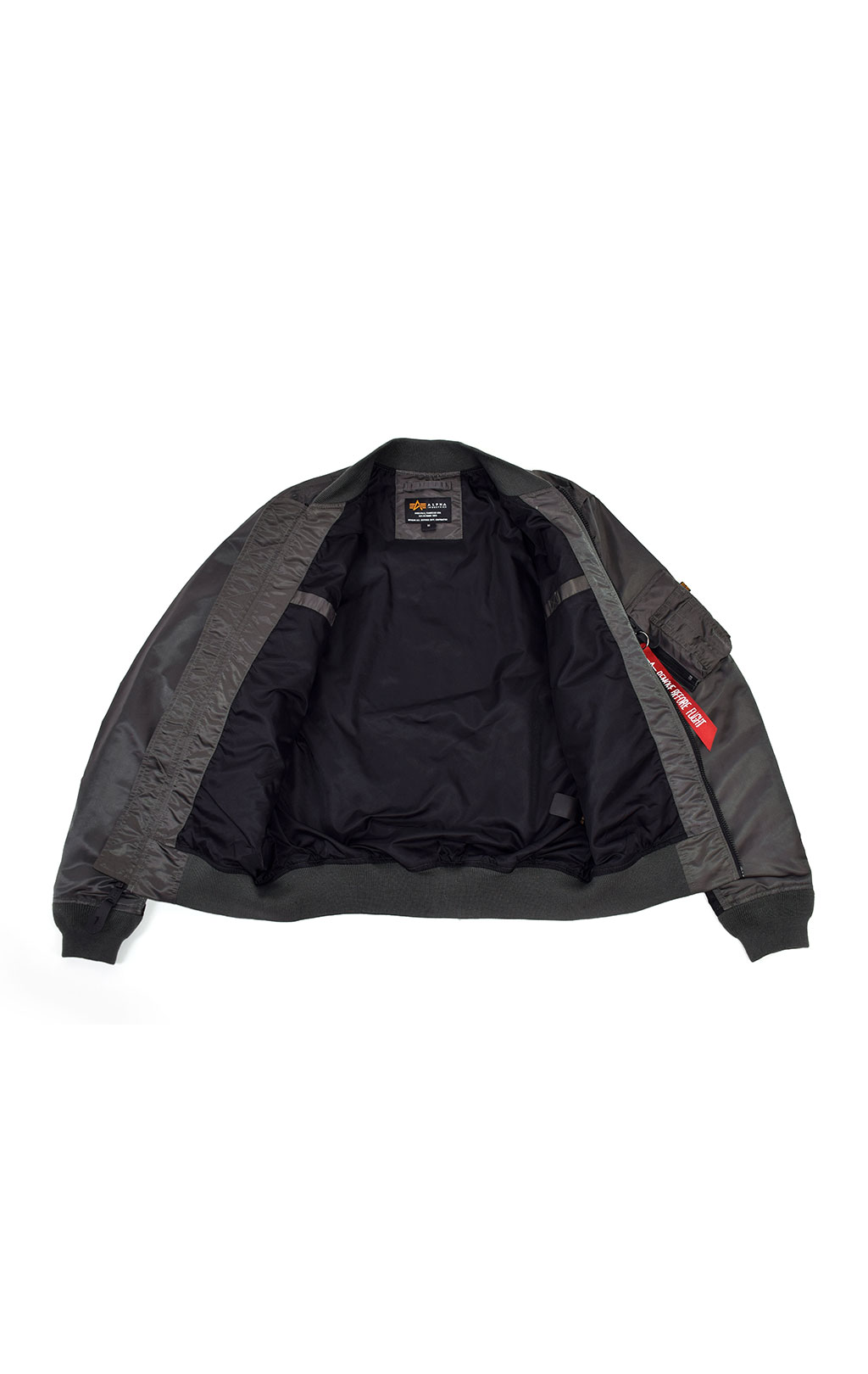 Ветровка-бомбер ALPHA INDUSTRIES MA-1 TT CUSTOM greyblack 
