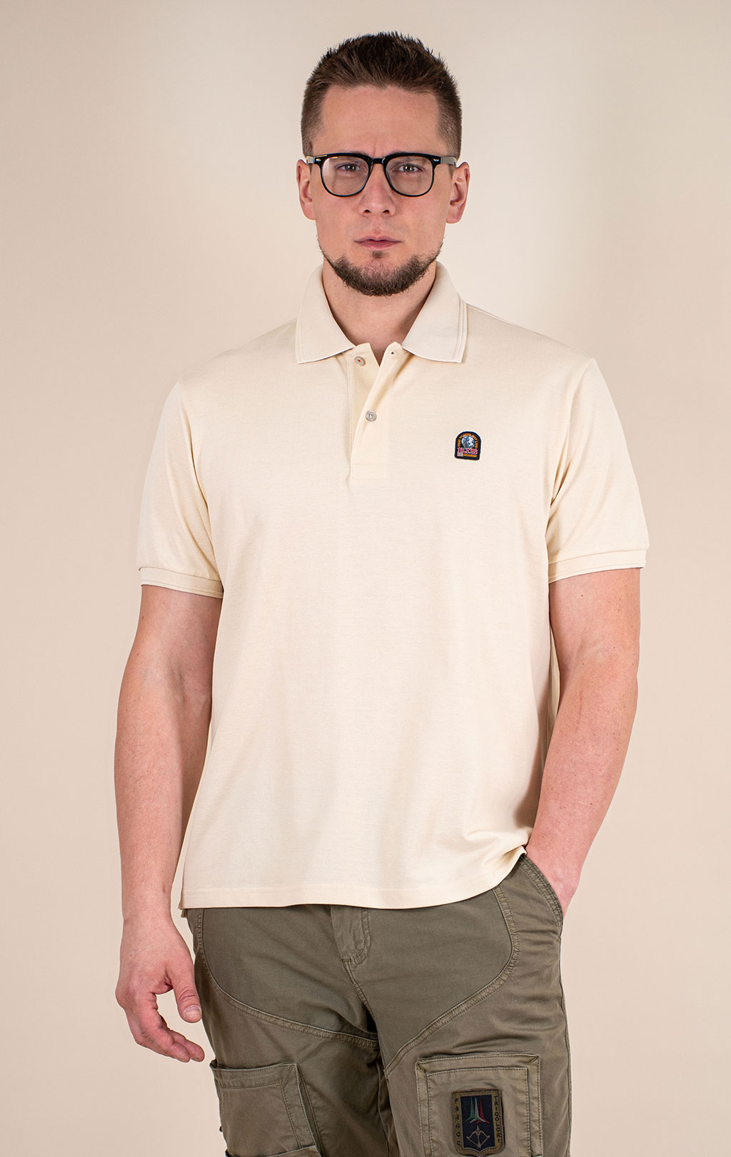 Футболка-поло PARAJUMPERS POLO HOBART SS 26 bone 