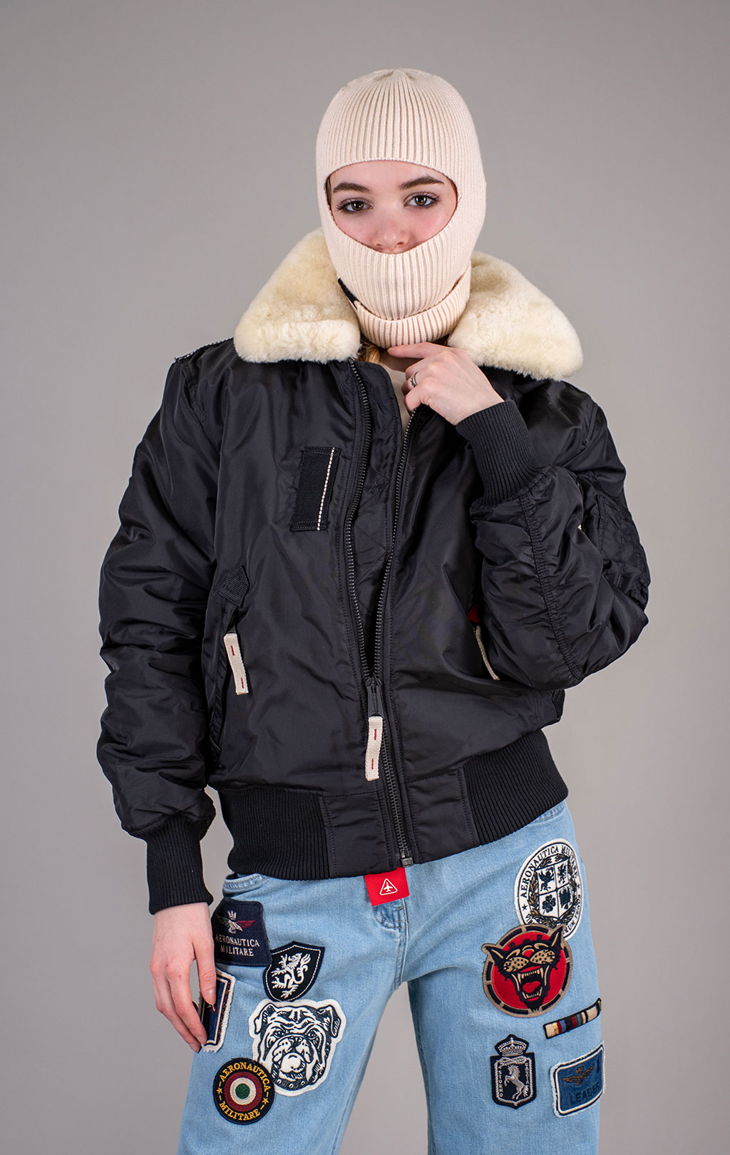 Куртка-пилот ALPHA INDUSTRIES INJECTOR-III black/beige 