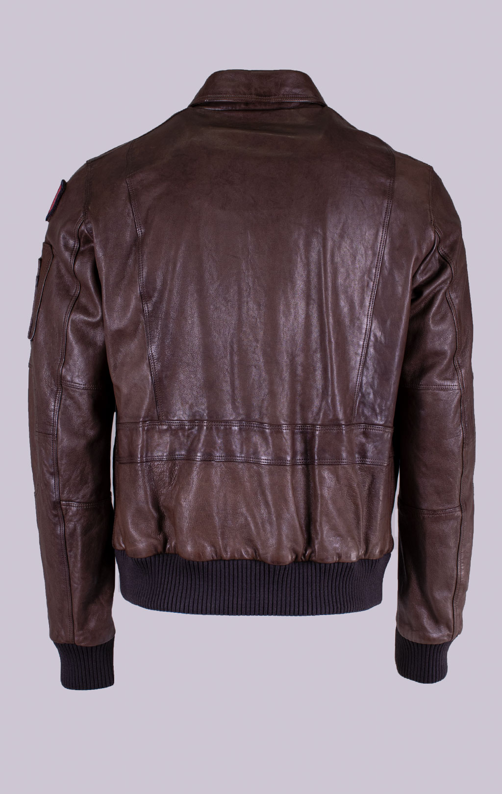 Куртка-пилот AERONAUTICA MILITARE big size кожа SS 26/IT marrone (PN 5058) 