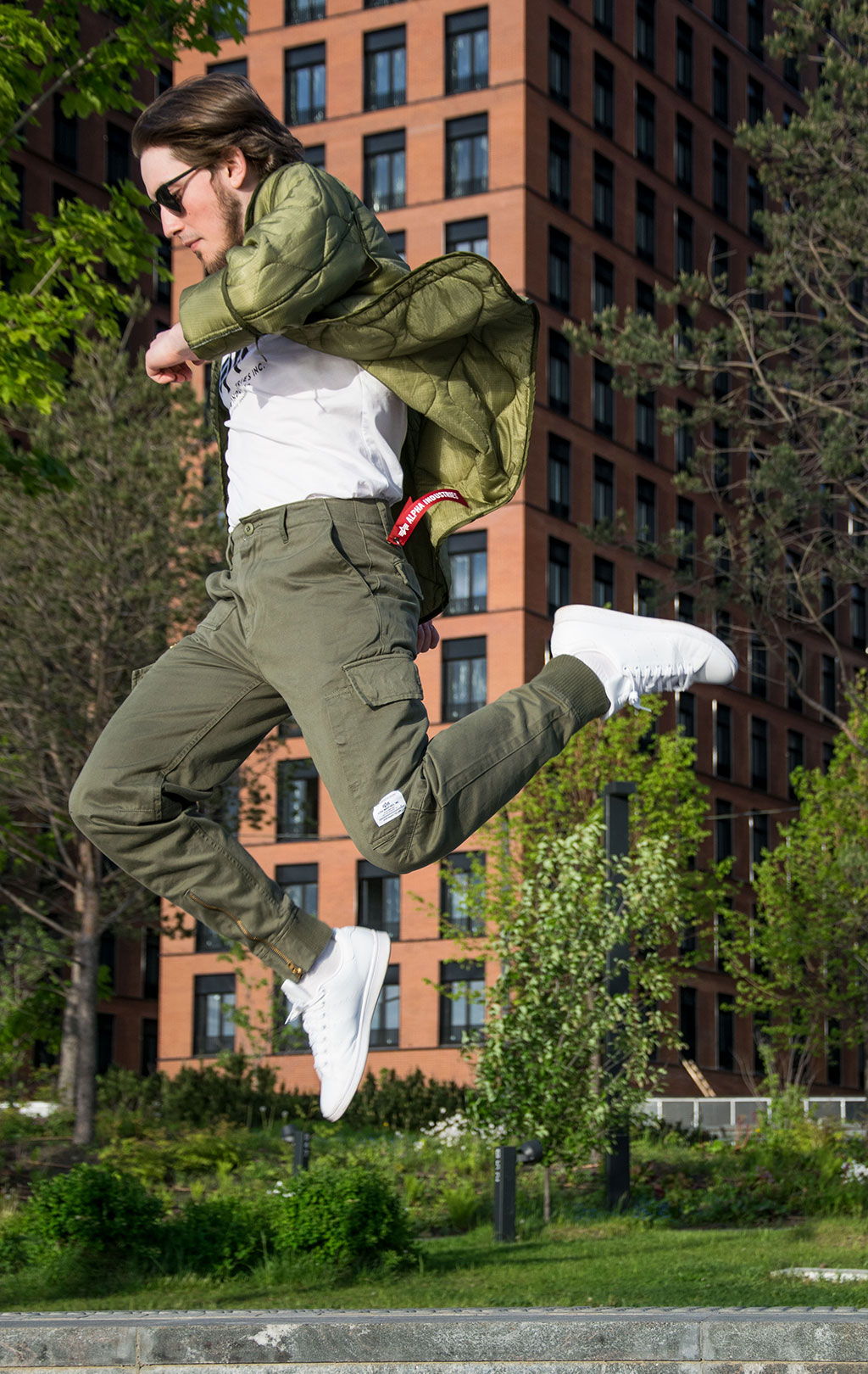 Брюки-карго ALPHA INDUSTRIES A-11 PANT плотные dark olive 