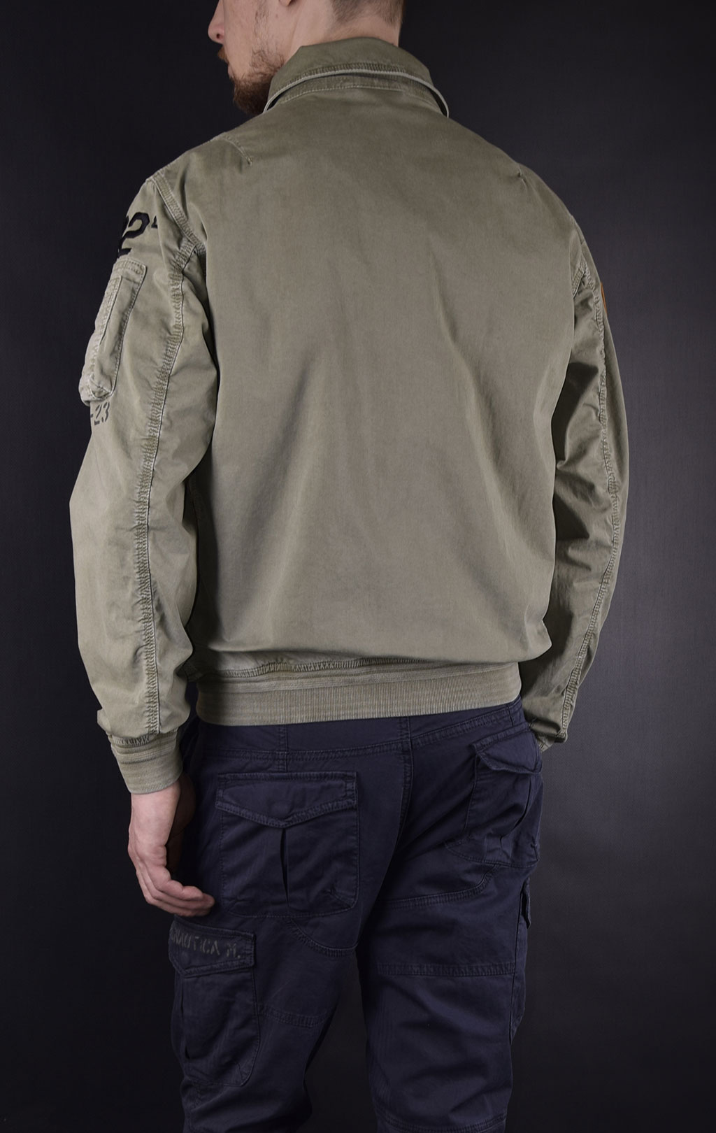 Ветровка-бомбер AERONAUTICA MILITARE SS19 salvia (AB 1766) 