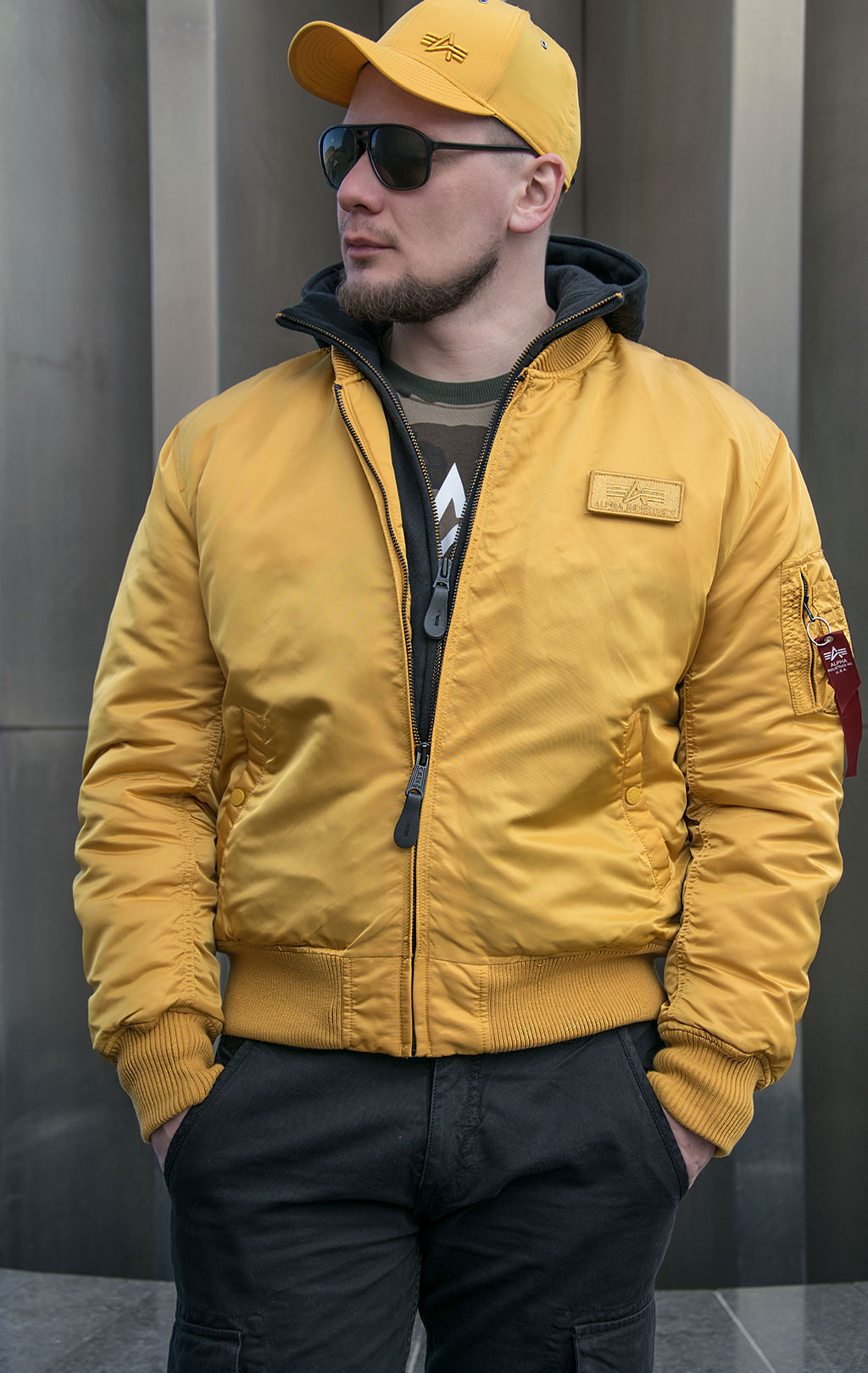 Куртка-бомбер лётная ALPHA INDUSTRIES MA-1 D-Tec wheat 