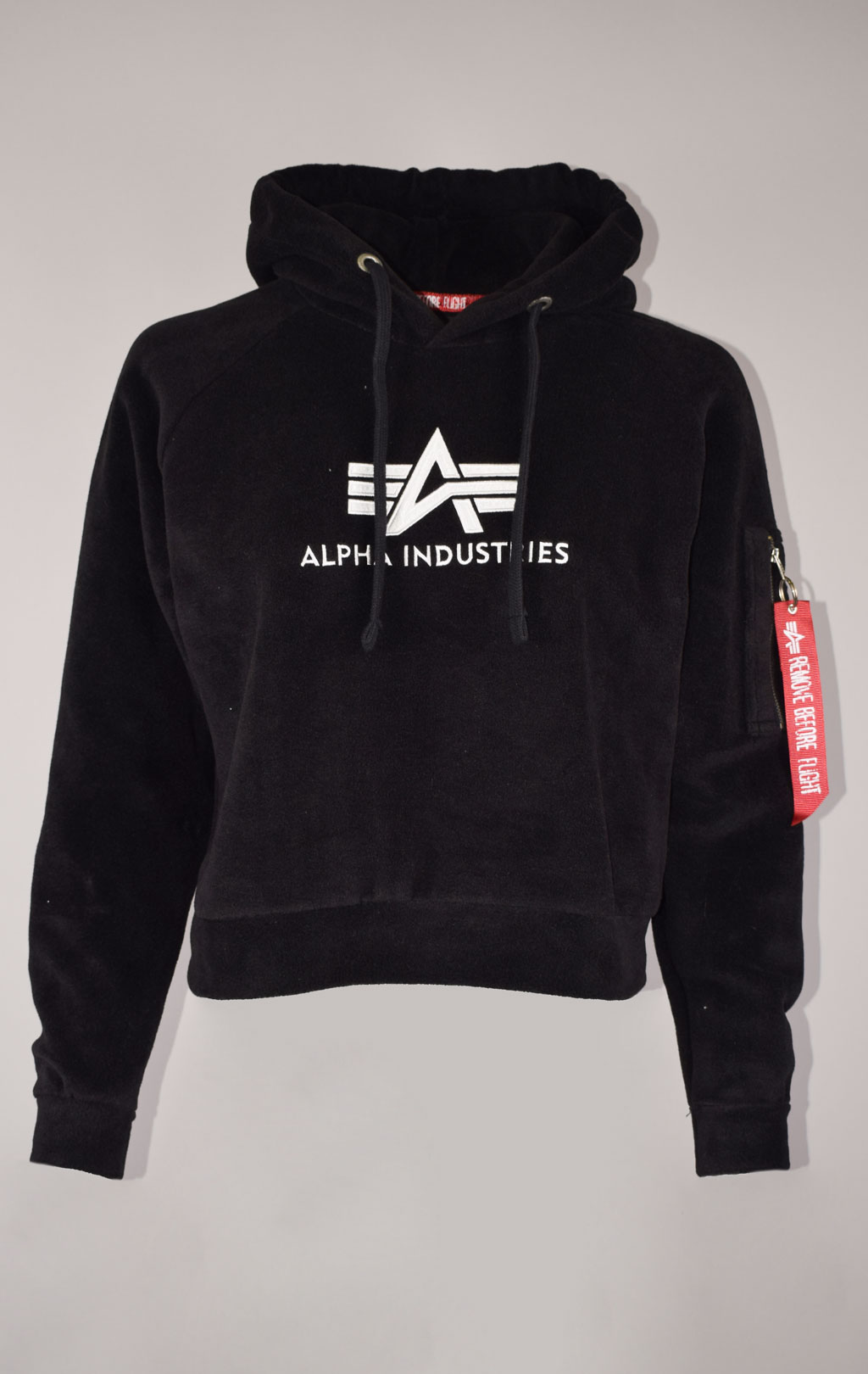 Женская толстовка ALPHA INDUSTRIES POLAR FLEECE HOODY OS black 
