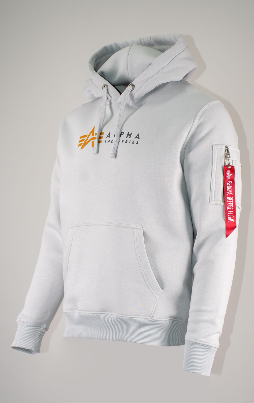 Толстовка ALPHA INDUSTRIES ALPHA LABEL HOODY pastel grey 