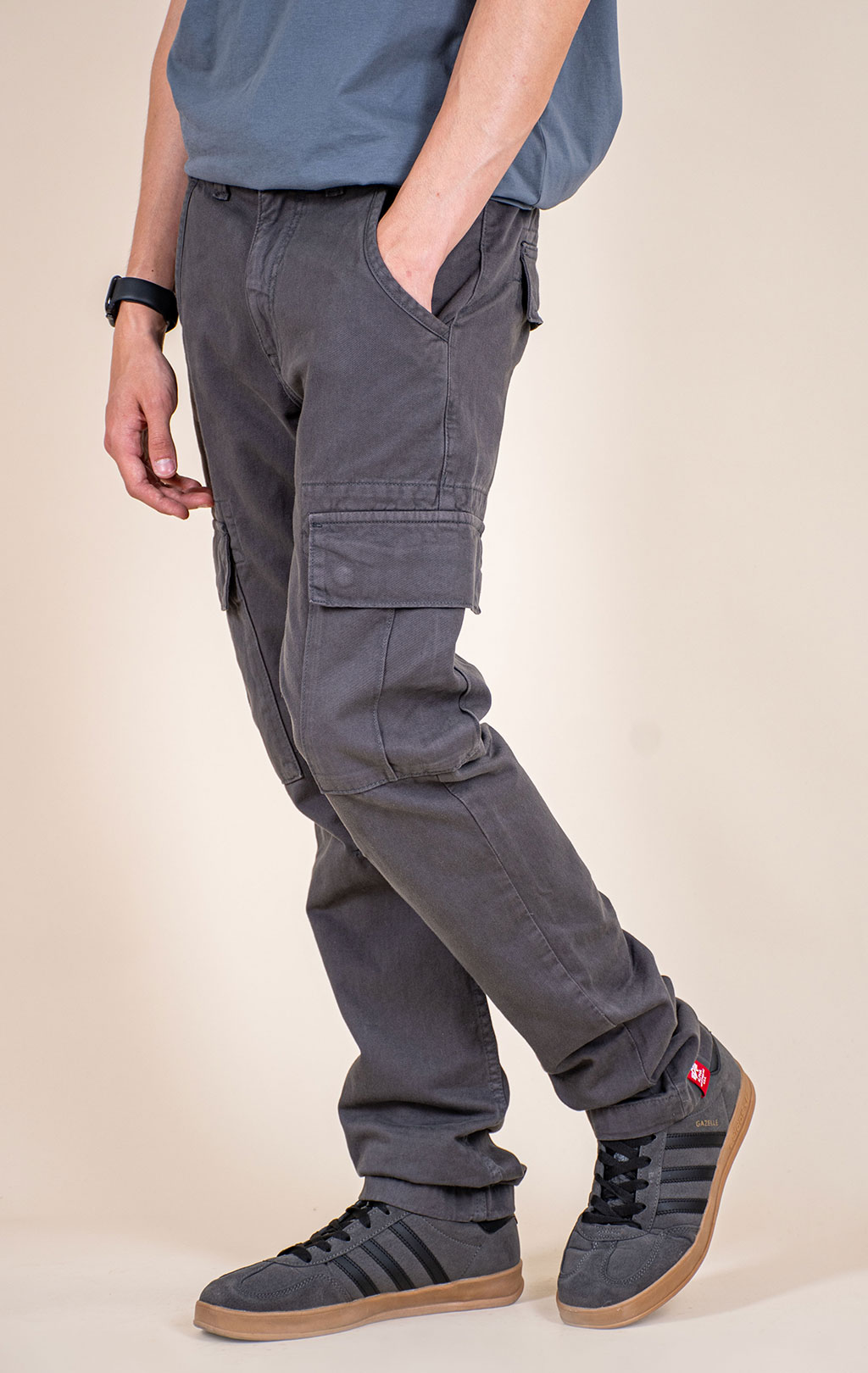 Брюки-карго ALPHA INDUSTRIES AGENT vintage grey 
