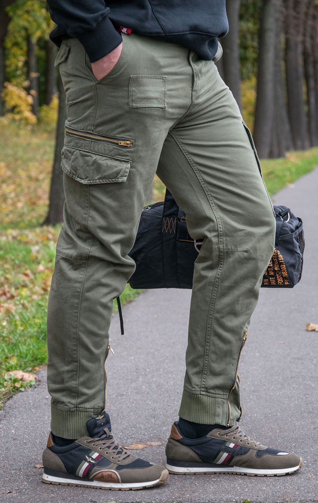 Брюки-карго ALPHA INDUSTRIES A-11 PANT плотные dark olive 