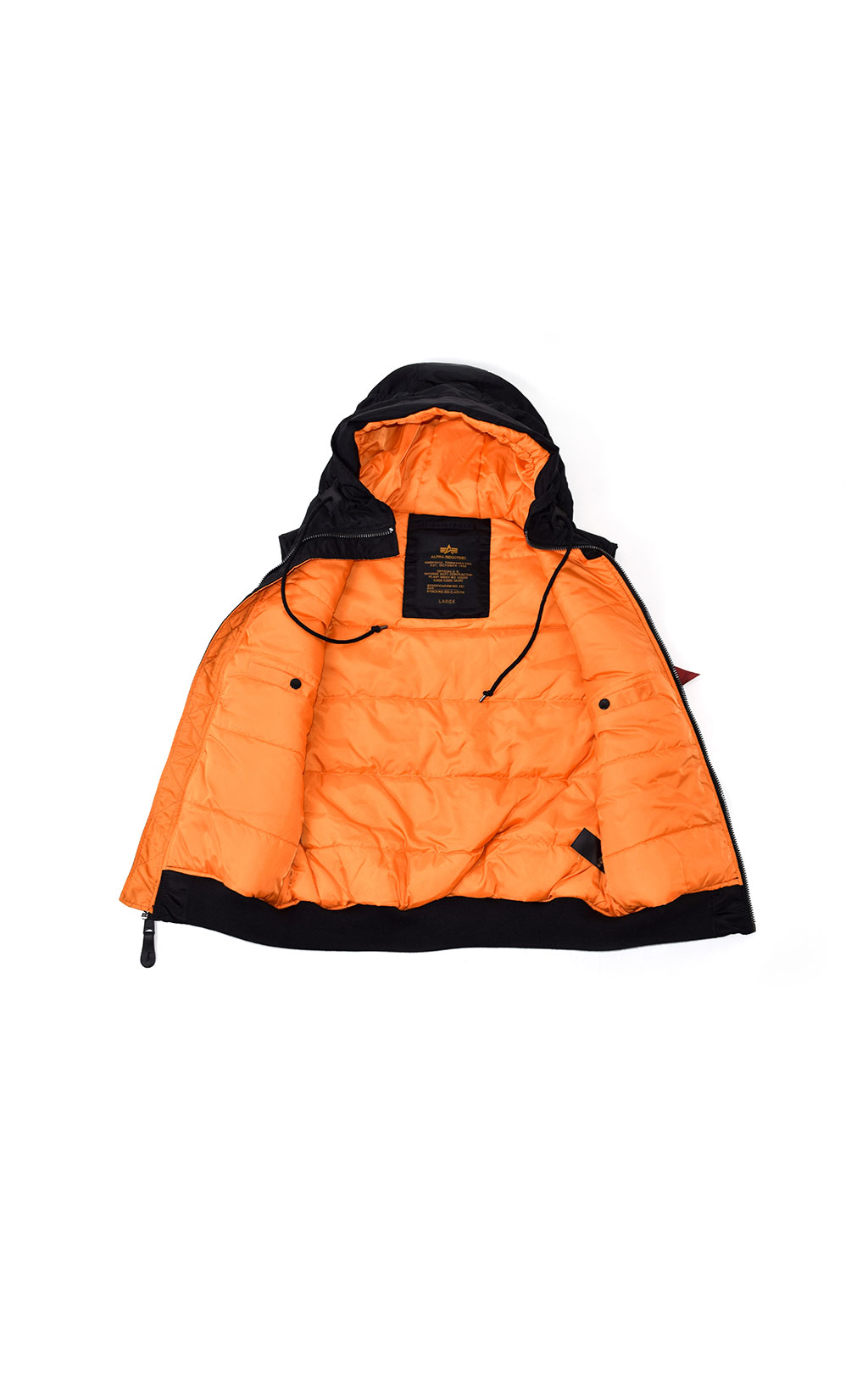 Жилет ALPHA INDUSTRIES HOODED MA-1 black 
