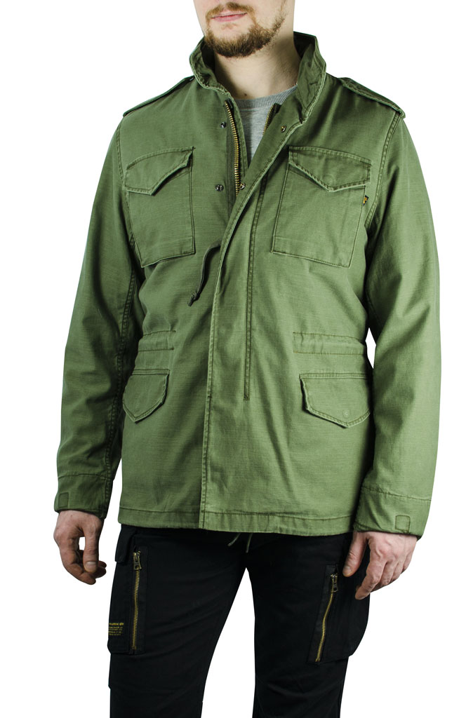 Ветровка ALPHA INDUSTRIES VINTAGE M-65 olive washed 