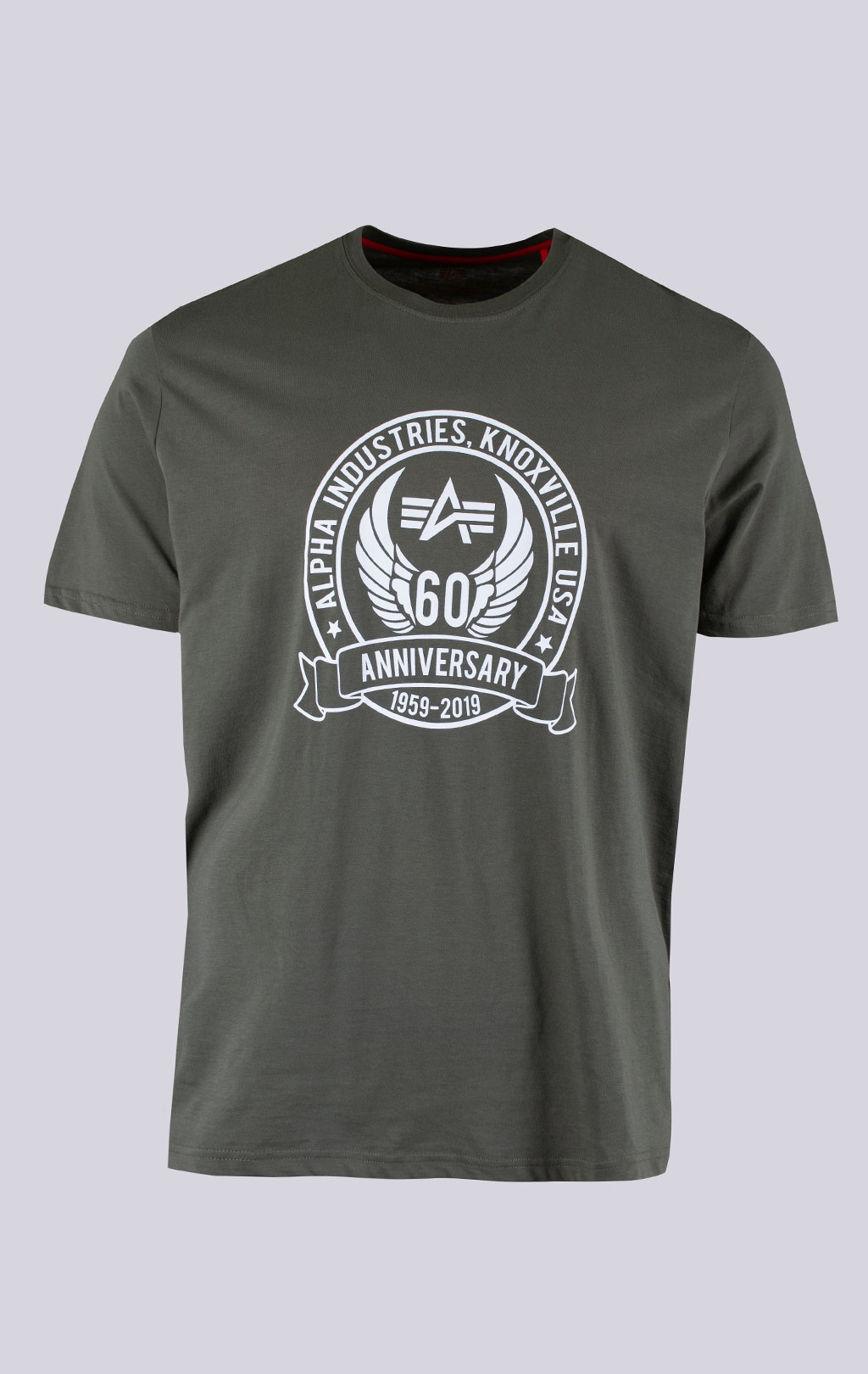 Футболка ALPHA INDUSTRIES ANNIVERSARY T dark olive 