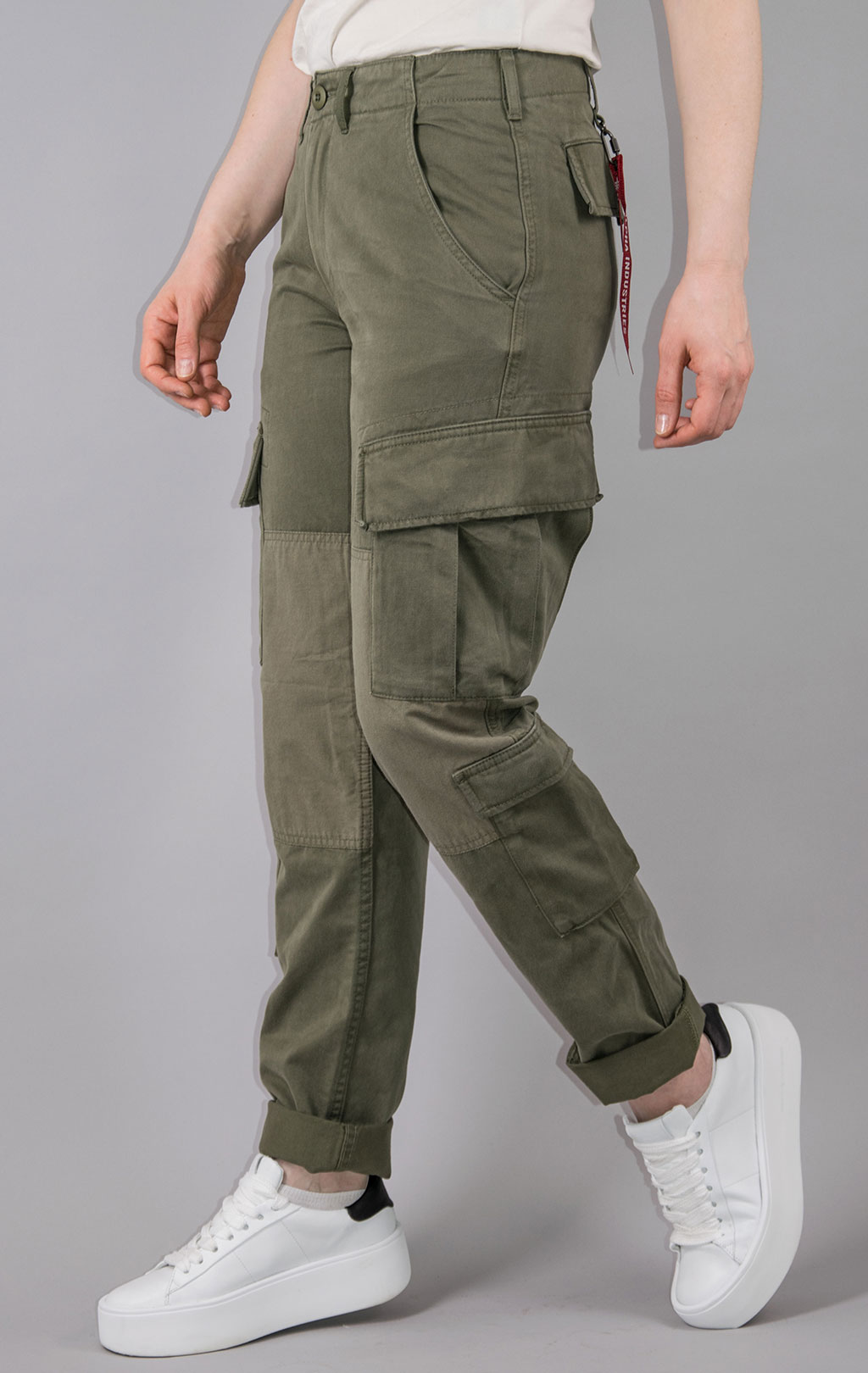 Брюки-карго ALPHA INDUSTRIES ACU PANT плотные dark olive 