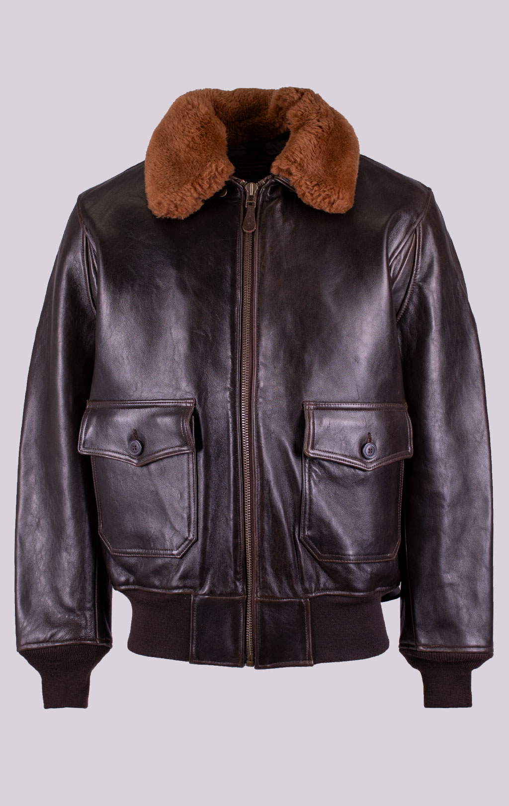 Куртка-пилот COCKPIT G-1 NAVY big size кожа brown (Z201035) 
