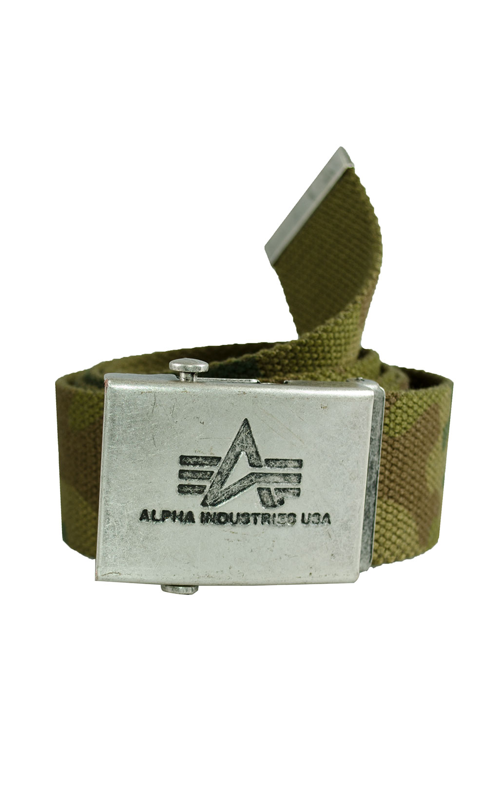Ремень брючный ALPHA INDUSTRIES HEAVY DUTY BELT 4 cm camo woodland 