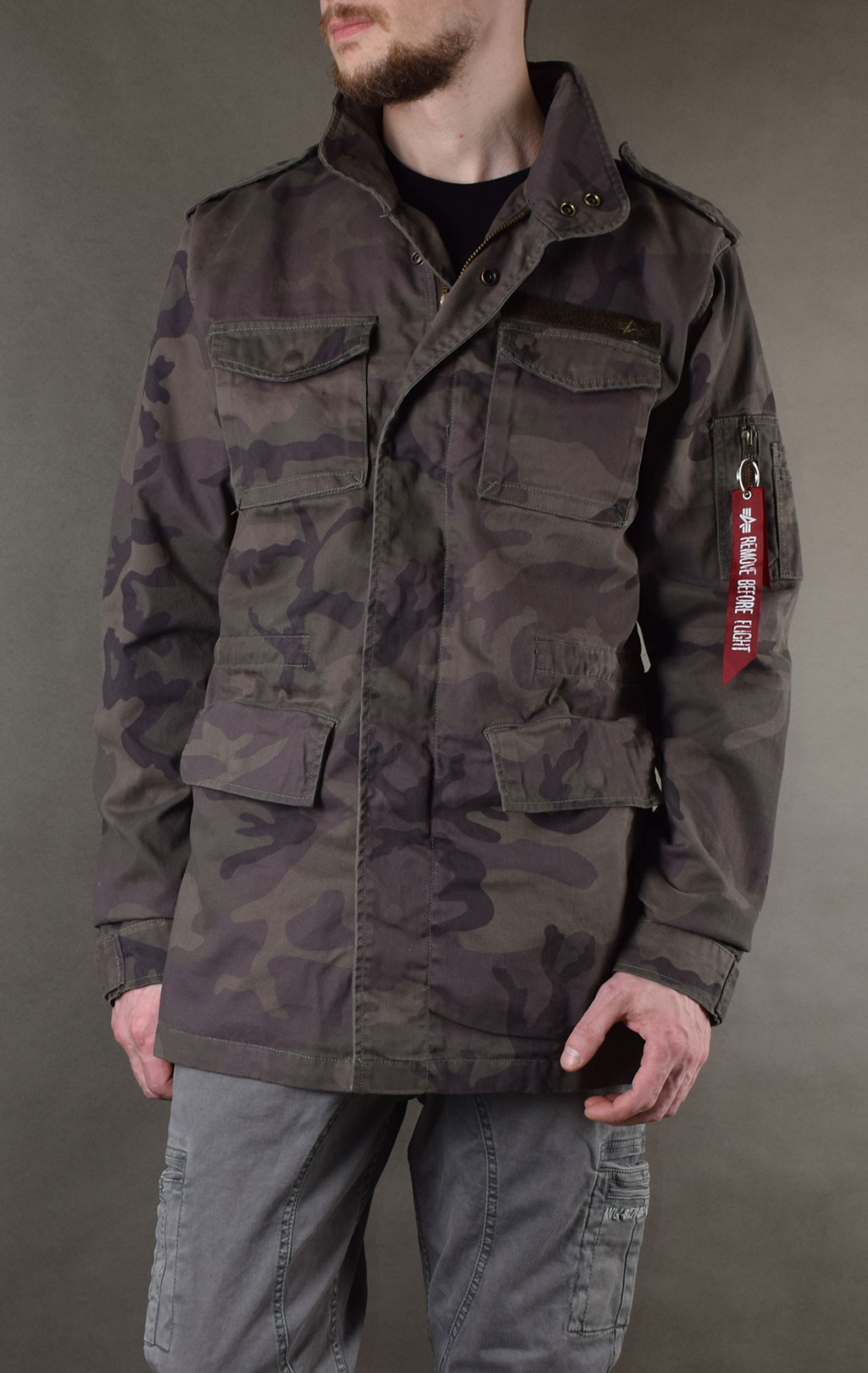 Ветровка ALPHA INDUSTRIES M-65 HUNTINGTON dark olive camo 