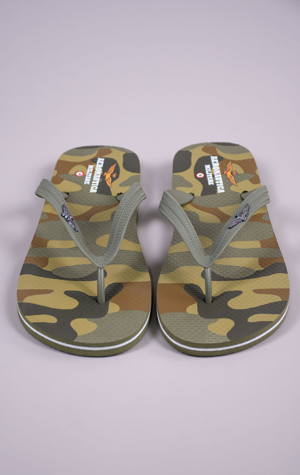 Шлёпанцы AERONAUTICA MILITARE (SC 0243) SS 26/CN camouflage verde 