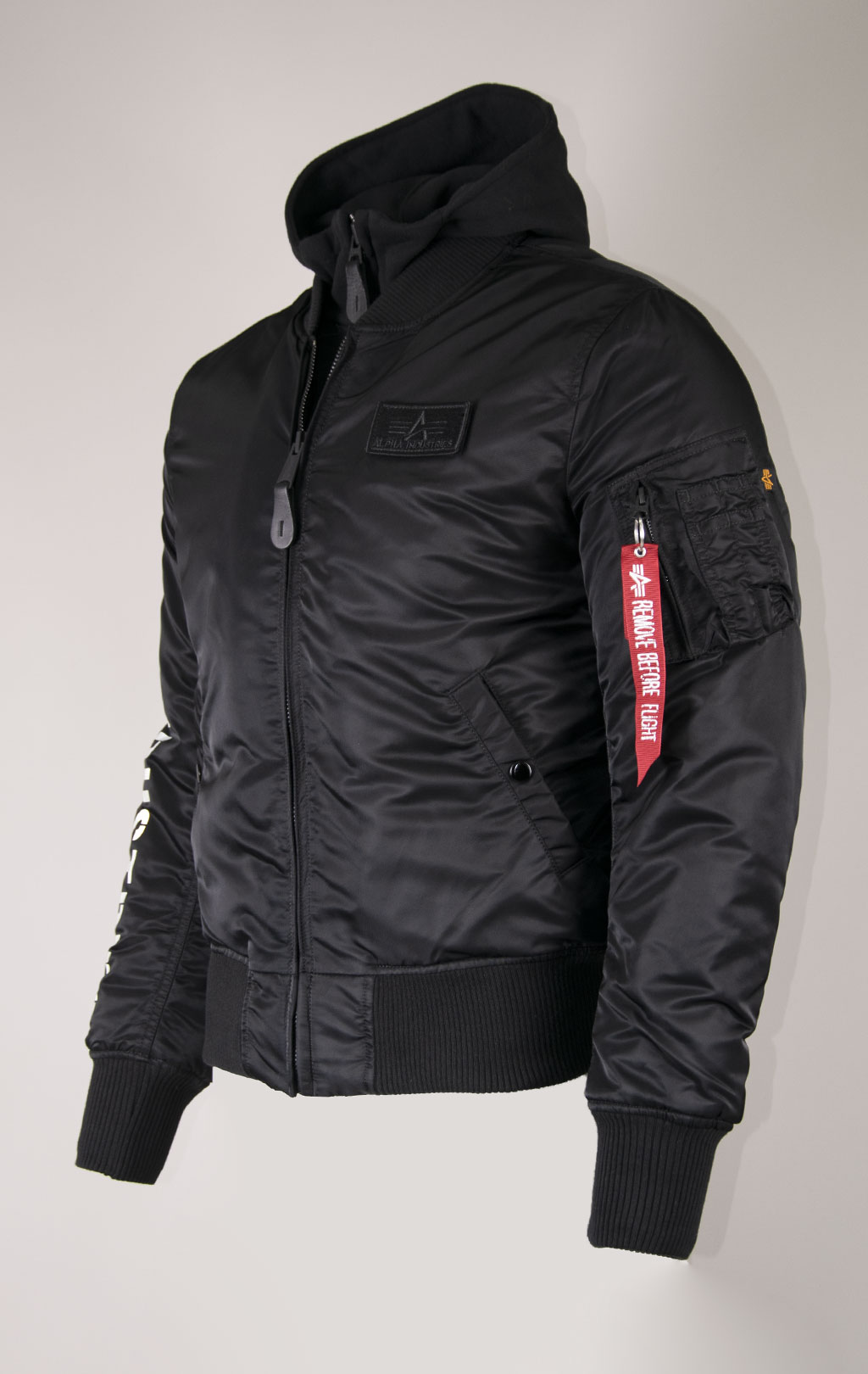 Куртка-бомбер лётная ALPHA INDUSTRIES MA-1 D-Tec SE black/reflective 