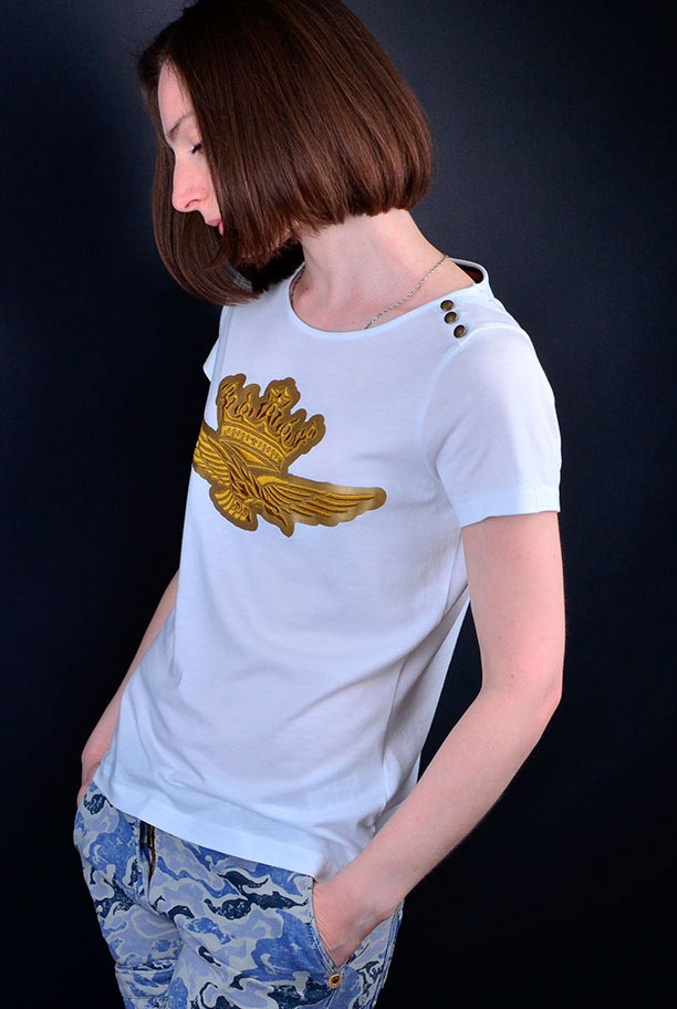 Женская футболка AERONAUTICA MILITARE bianco ottico (TS 1494) 