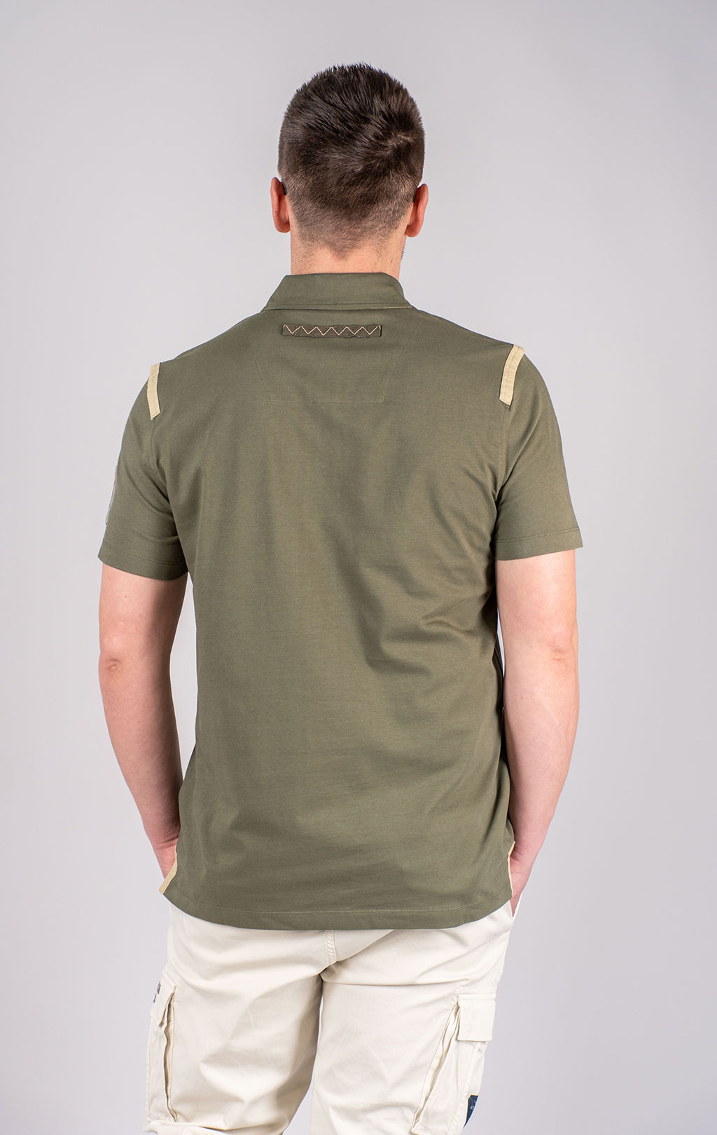 Футболка-поло AERONAUTICA MILITARE SS 25 m/TR military olive (PO 1860) 