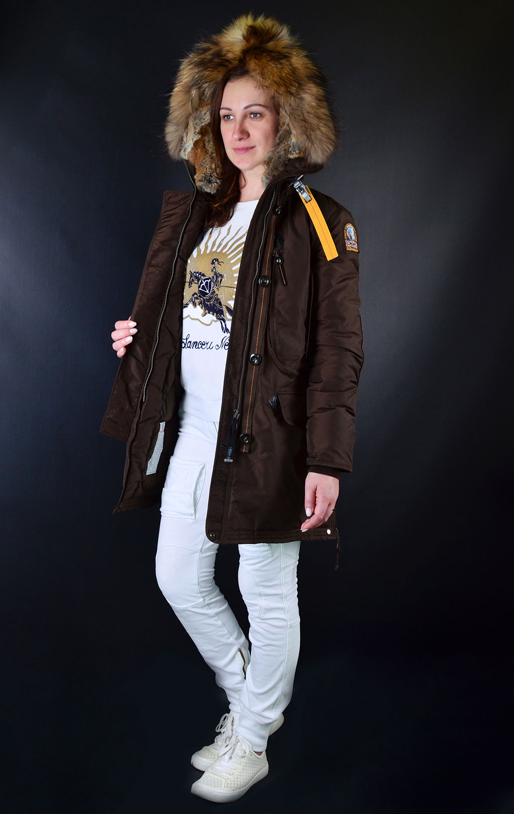 Женская аляска-пуховик PARAJUMPERS KODIAK brown 