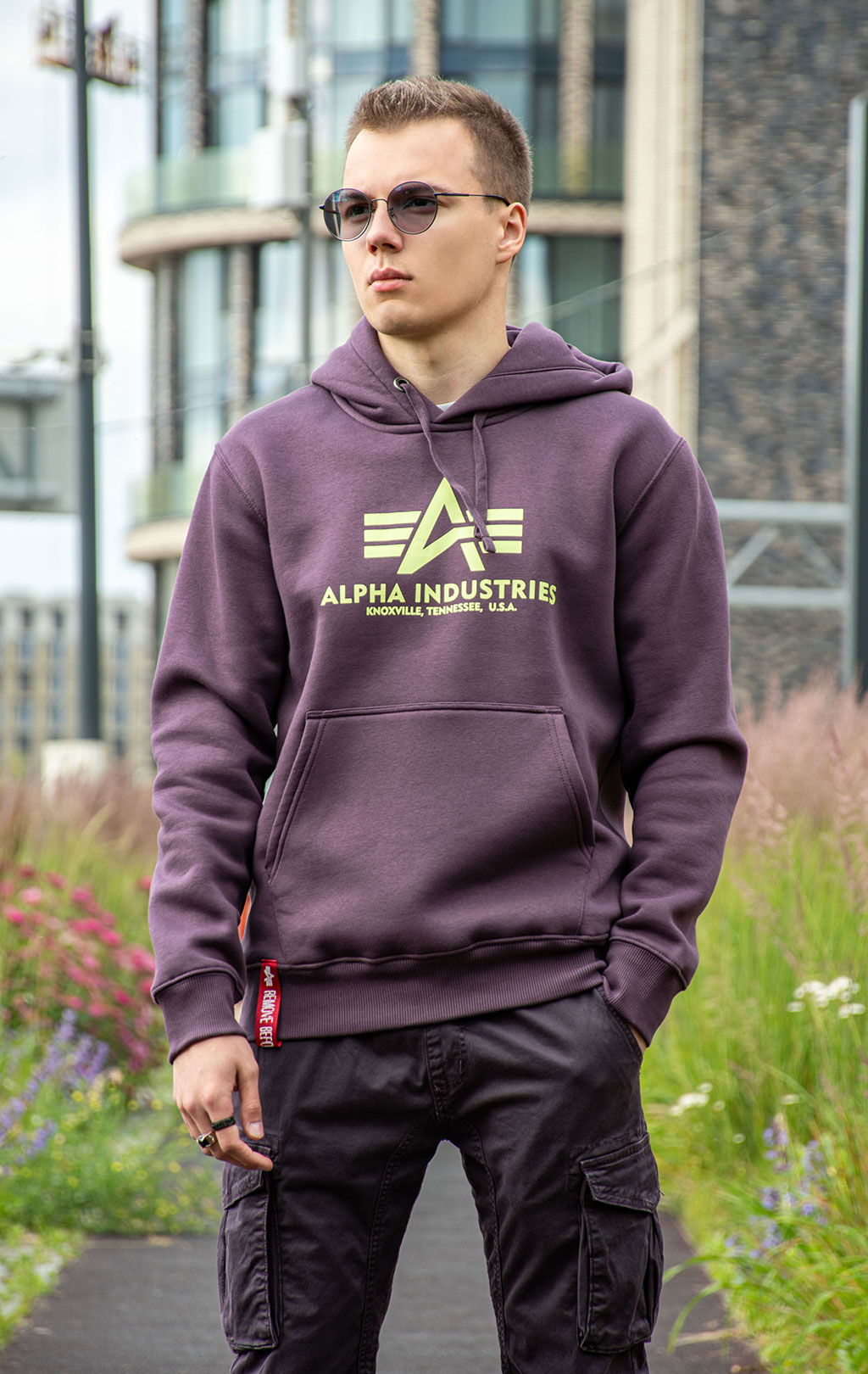 Толстовка ALPHA INDUSTRIES BASIC HOODY plum 