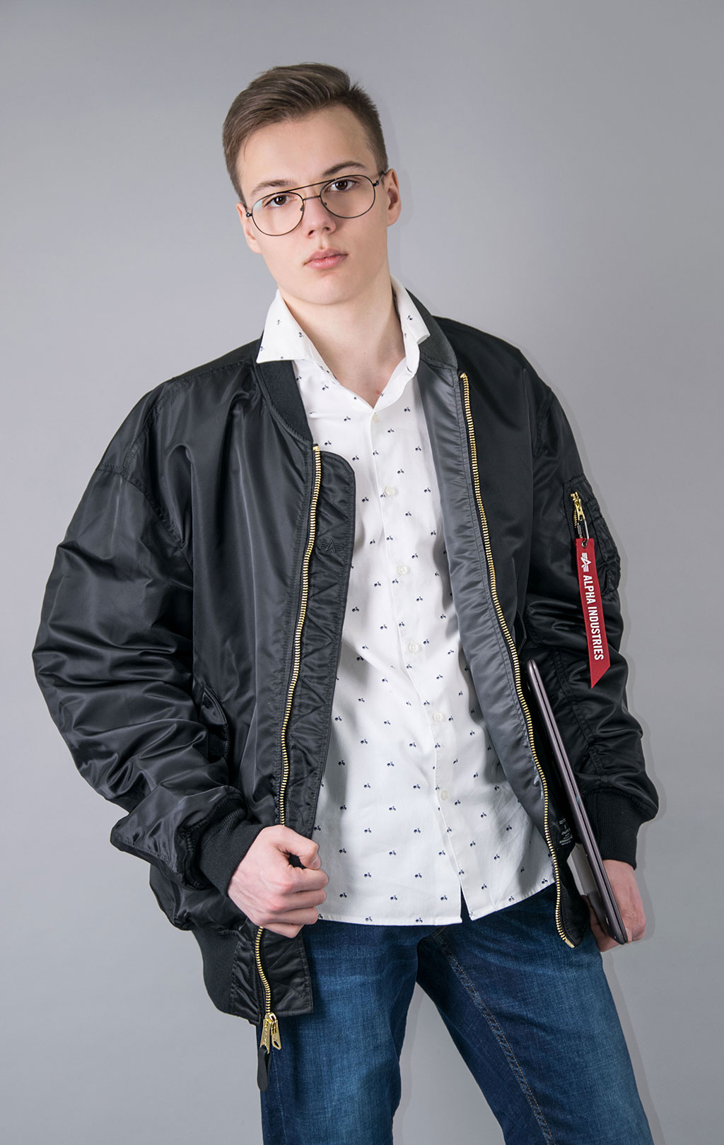 Бомбер-ветровка ALPHA INDUSTRIES L-2B GEN-II FLIGHT JACKET SS 23 m black 