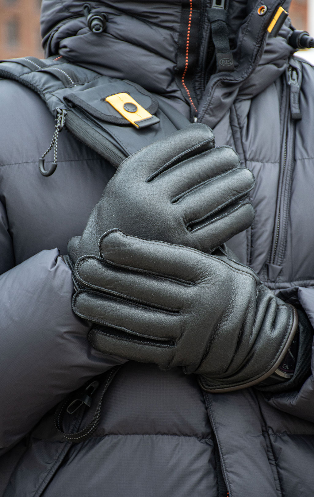 Перчатки PARAJUMPERS WUNCAR овчина FW 26/27 black 