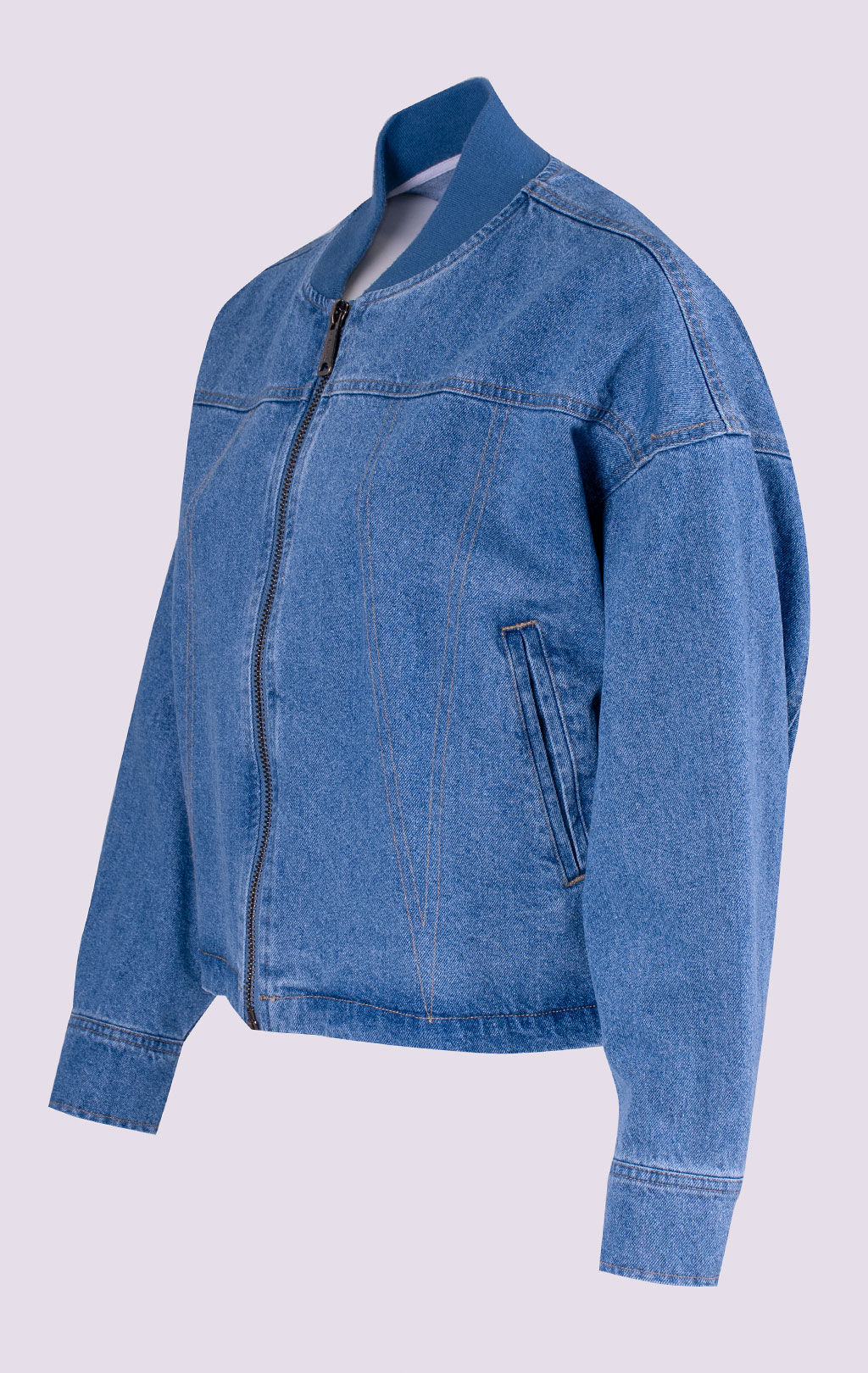 Женская ветровка-бомбер ALPHA INDUSTRIES DENIM RELAXED FLIGHT JACKET SS 26 denim blue 