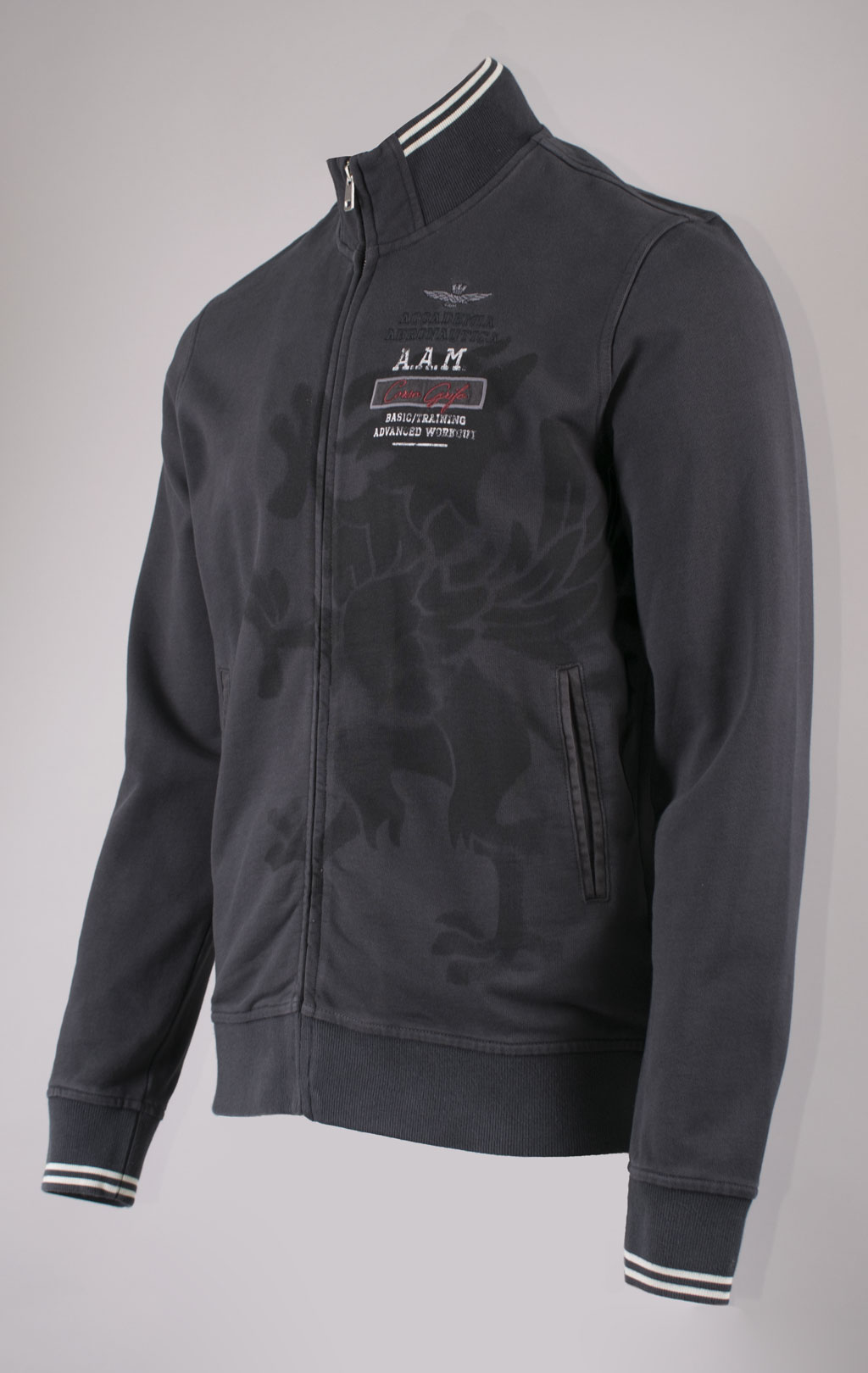 Олимпийка AERONAUTICA MILITARE GRIFO PRINT SS 24/TR anthracite grey (FE 1862) 