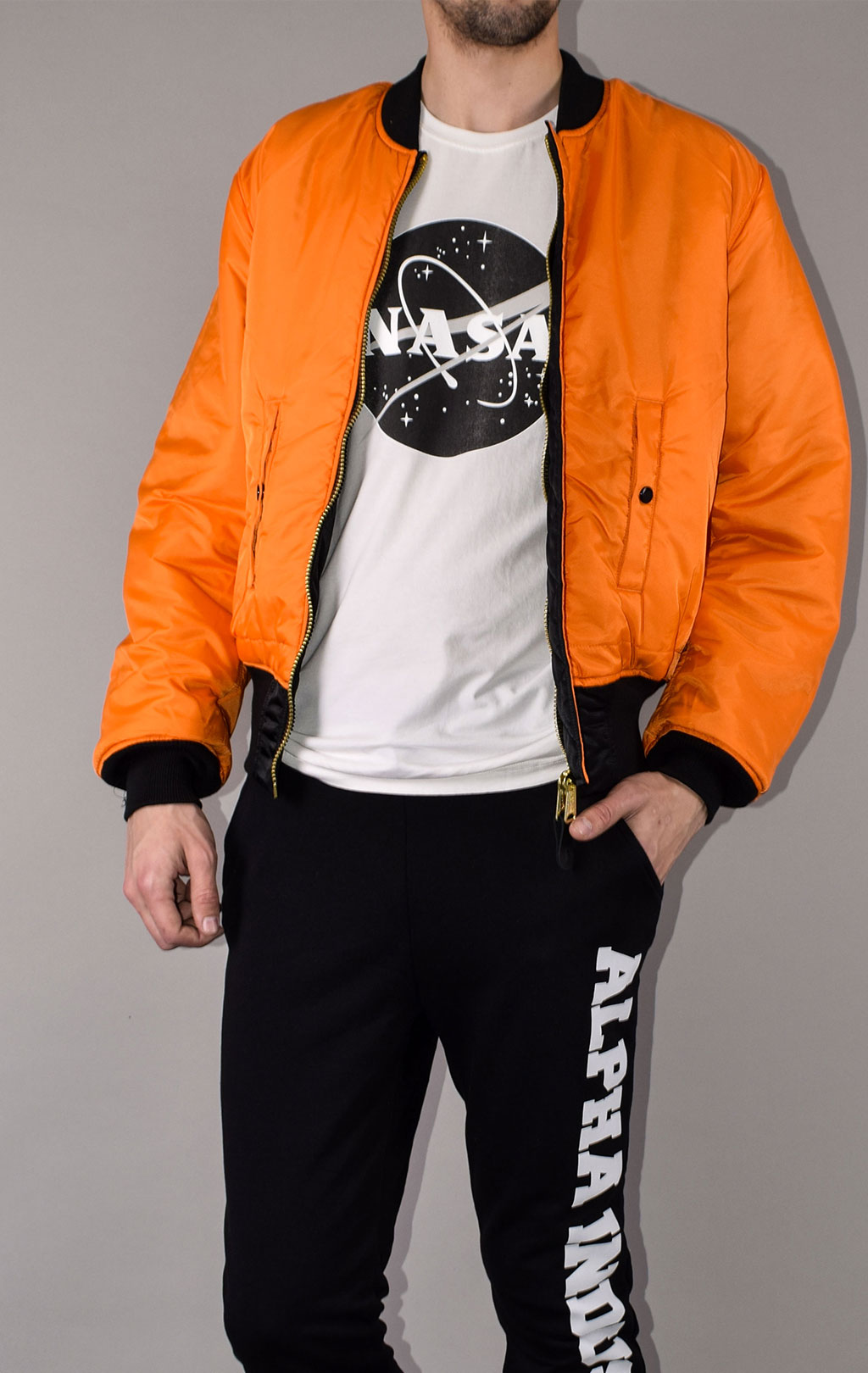 Бомбер ALPHA INDUSTRIES MA-1 big size black 