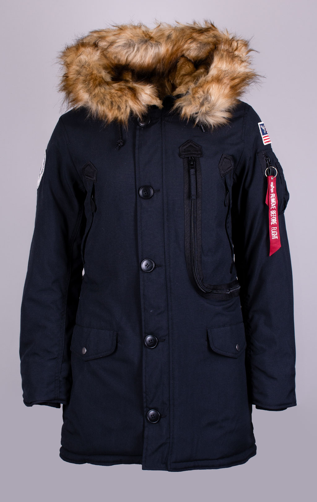 Женская аляска ALPHA INDUSTRIES POLAR black 
