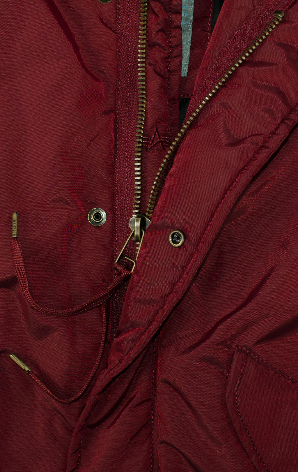 Женская куртка-парка ALPHA INDUSTRIES CW TT FISHTAIL burgundy 