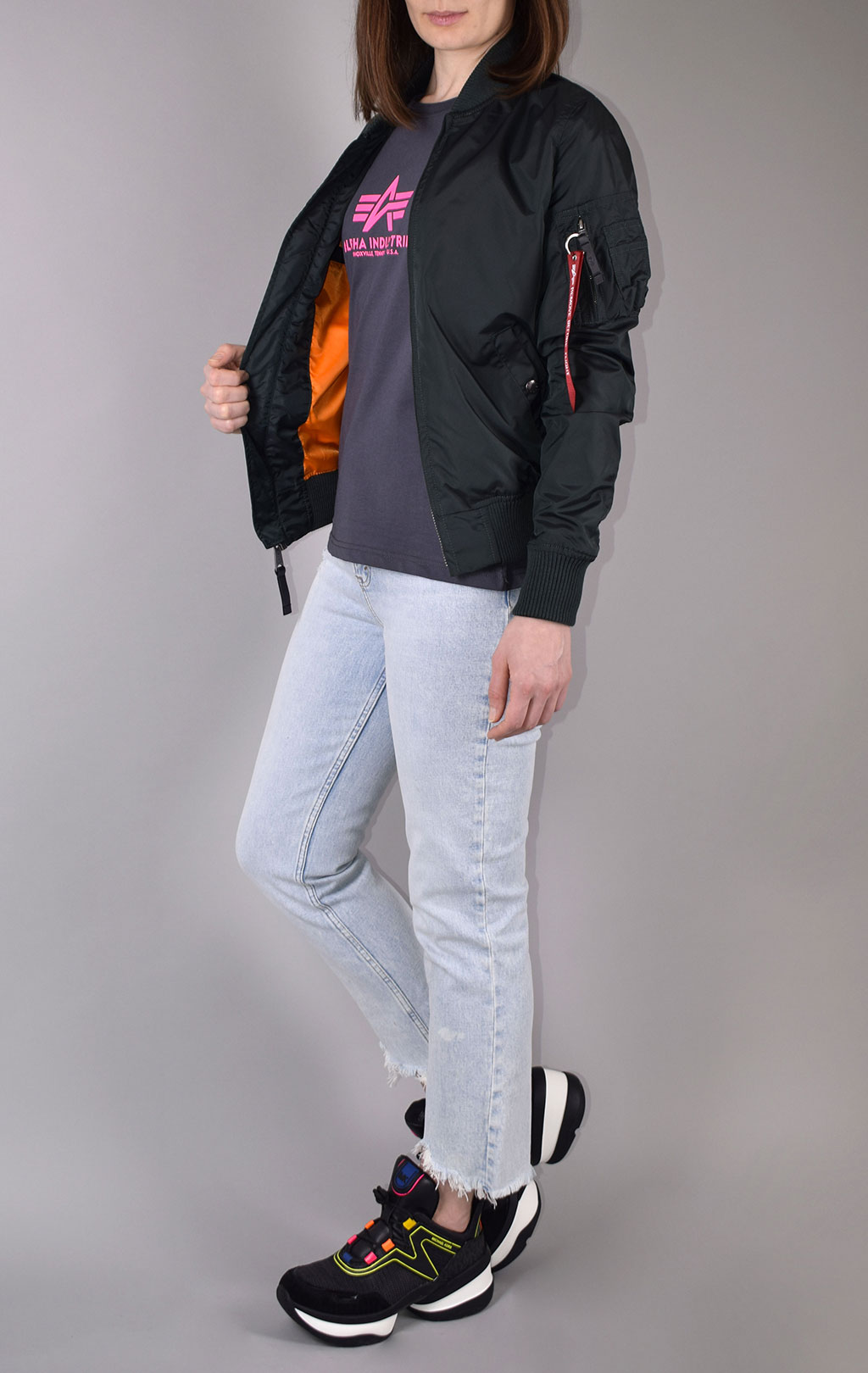 Женская ветровка-бомбер ALPHA INDUSTRIES MA-1 TT dark petrol 