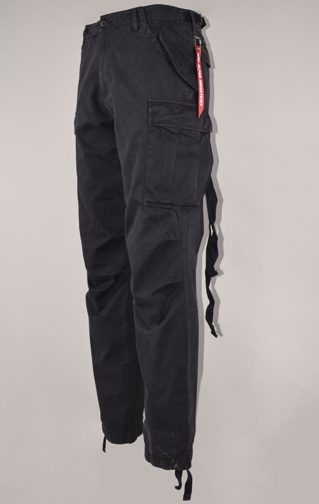 Брюки-карго парашюты ALPHA INDUSTRIES M-65 PANT плотные black 