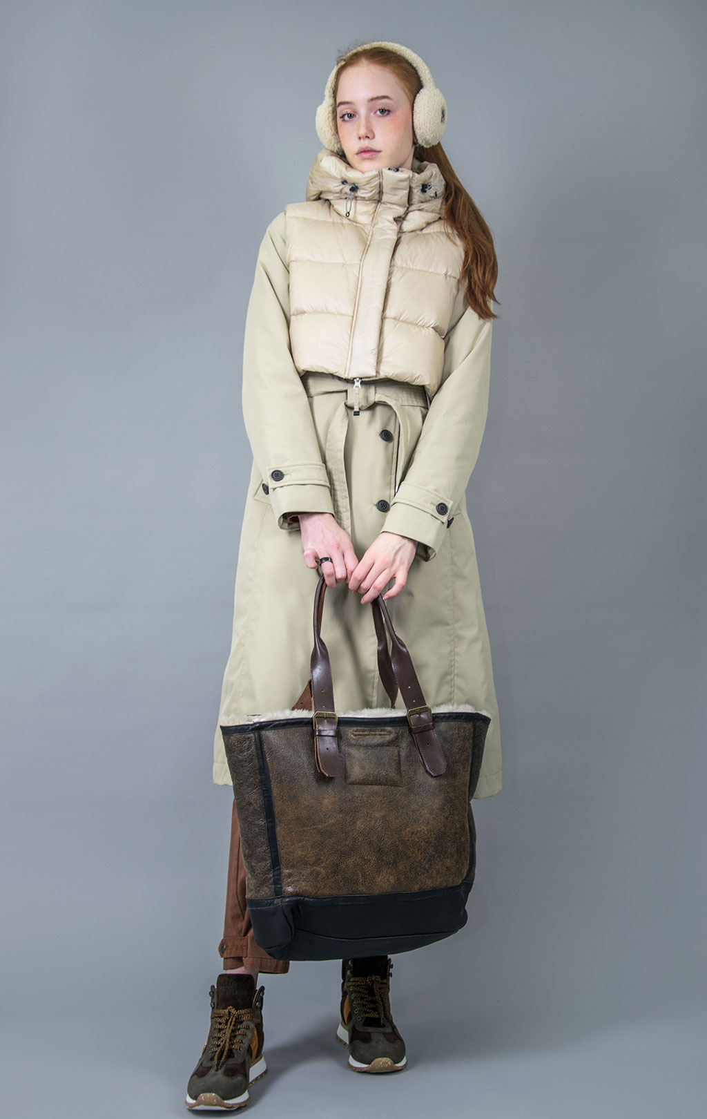 Женское пальто утеплённое PARAJUMPERS DAWN FW 23/24 tapioca 