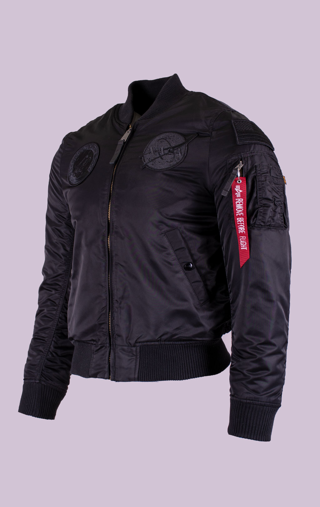 Бомбер ALPHA INDUSTRIES MA-1 VF NASA all black 