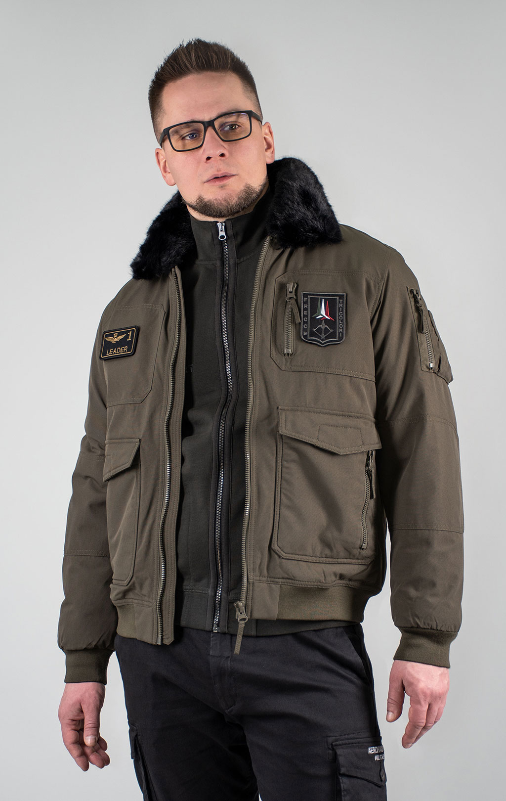 Куртка-пилот AERONAUTICA MILITARE FW 24/25/BD dark musk (AB 2106) 