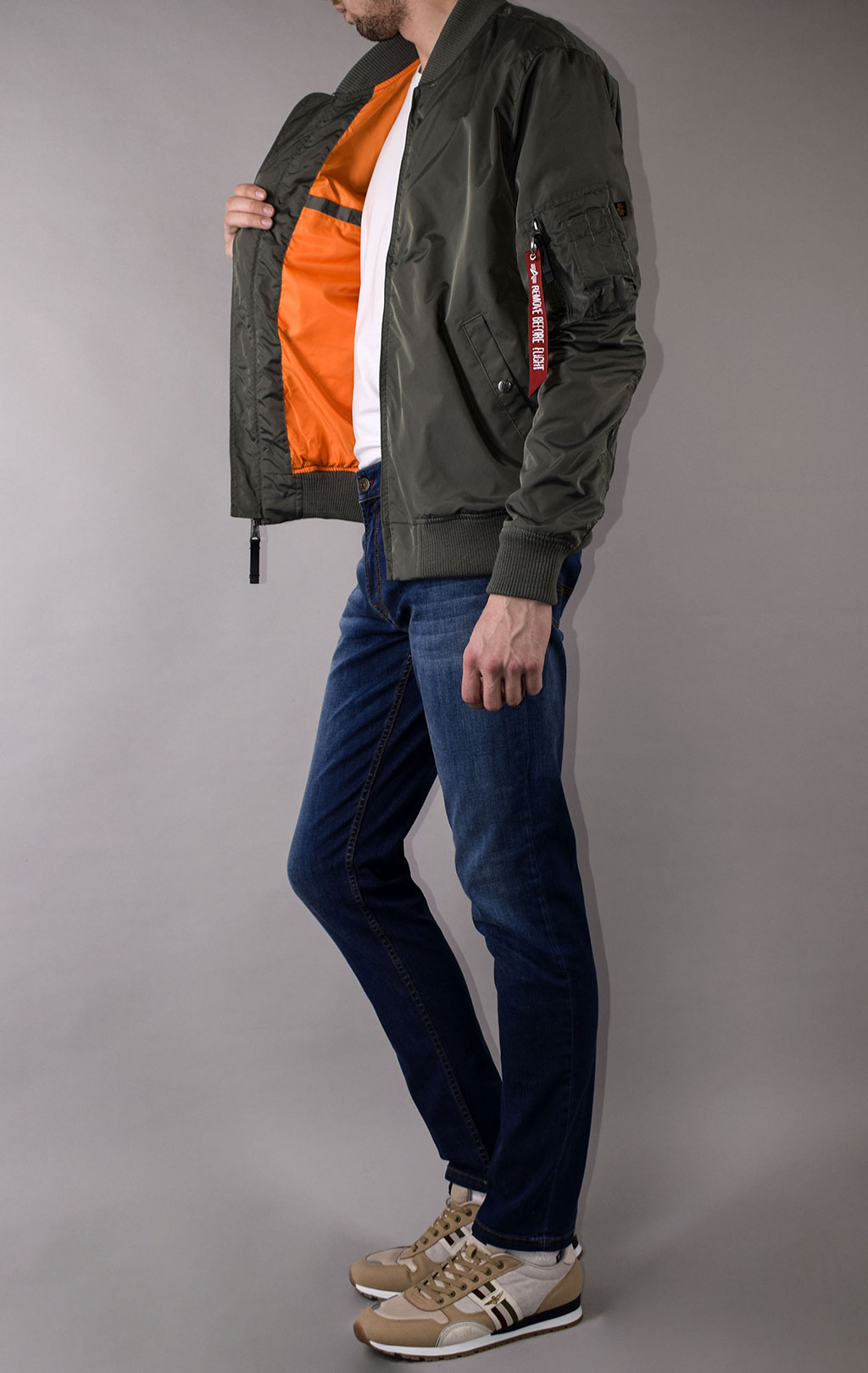 Ветровка-бомбер ALPHA INDUSTRIES MA-1 TT big size vintage green 