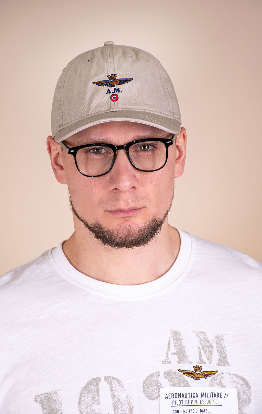 Бейсболка AERONAUTICA MILITARE SS 26/CN taupe beige (HA 1246) 